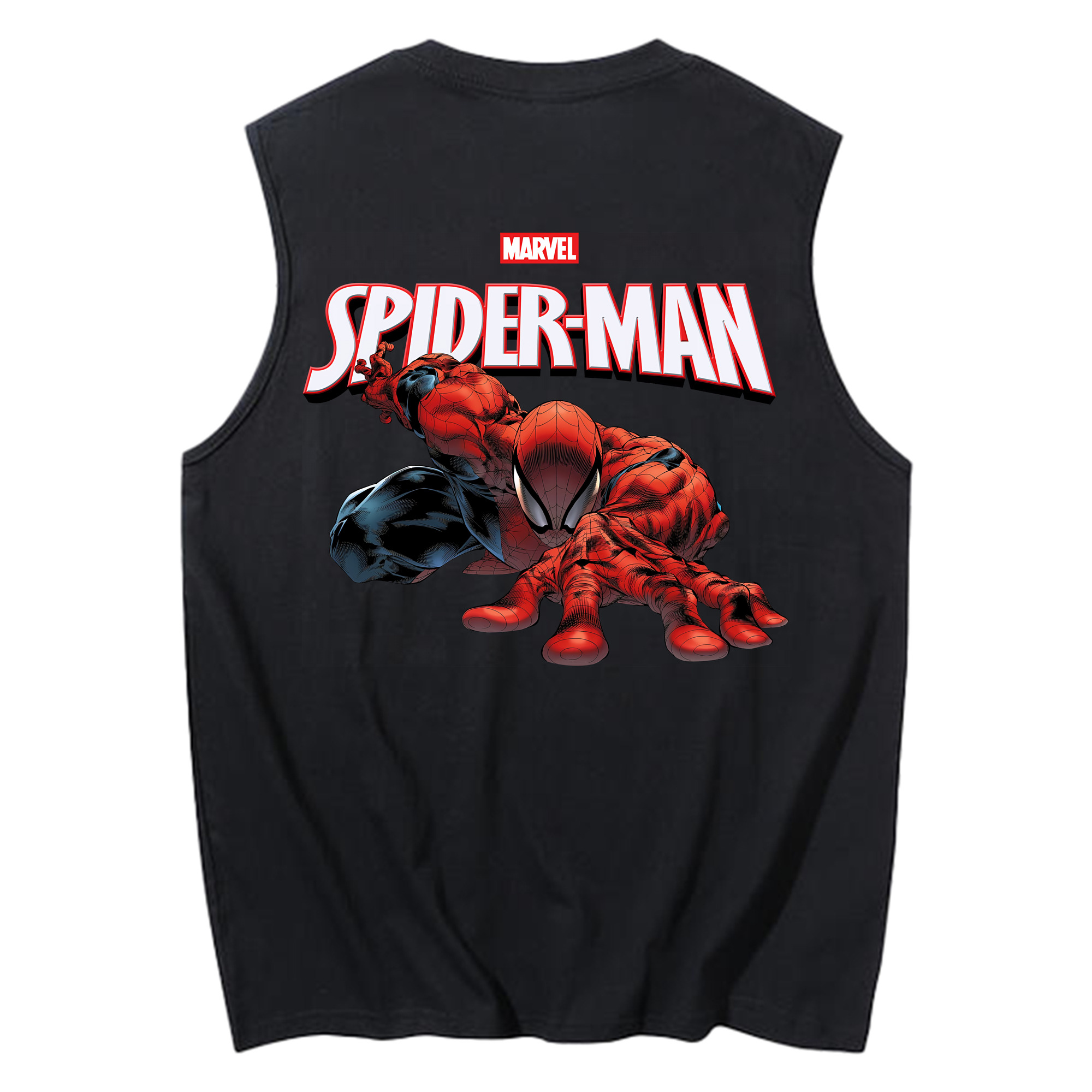 （画像用） Spider Man スパイダーマン コットン100％タンクトップ（背面プリント）