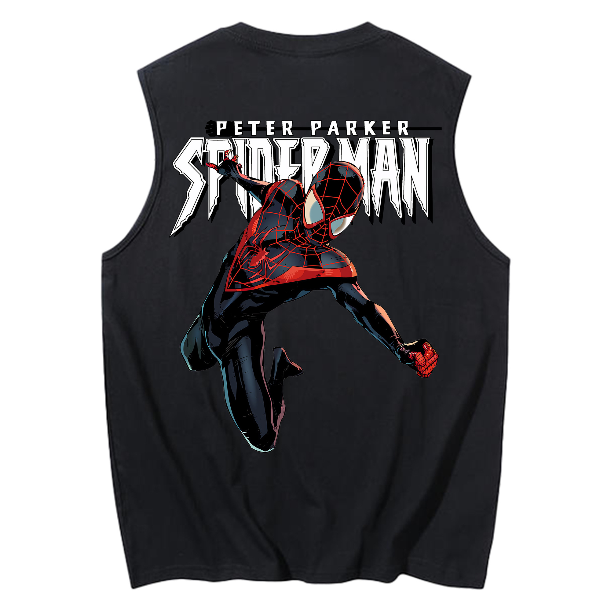 （画像用） Spider Man スパイダーマン コットン100％タンクトップ（背面プリント）