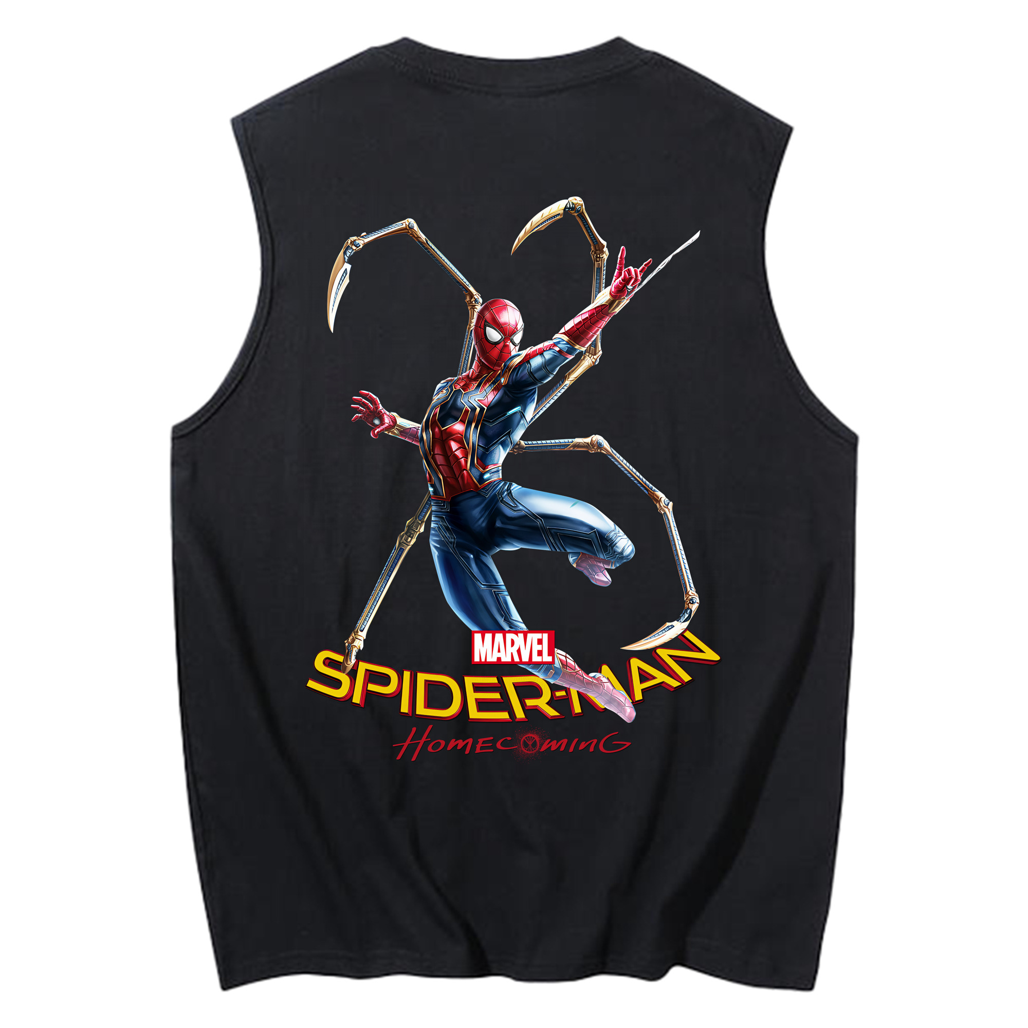 （画像用） Spider Man スパイダーマン コットン100％タンクトップ（背面プリント）
