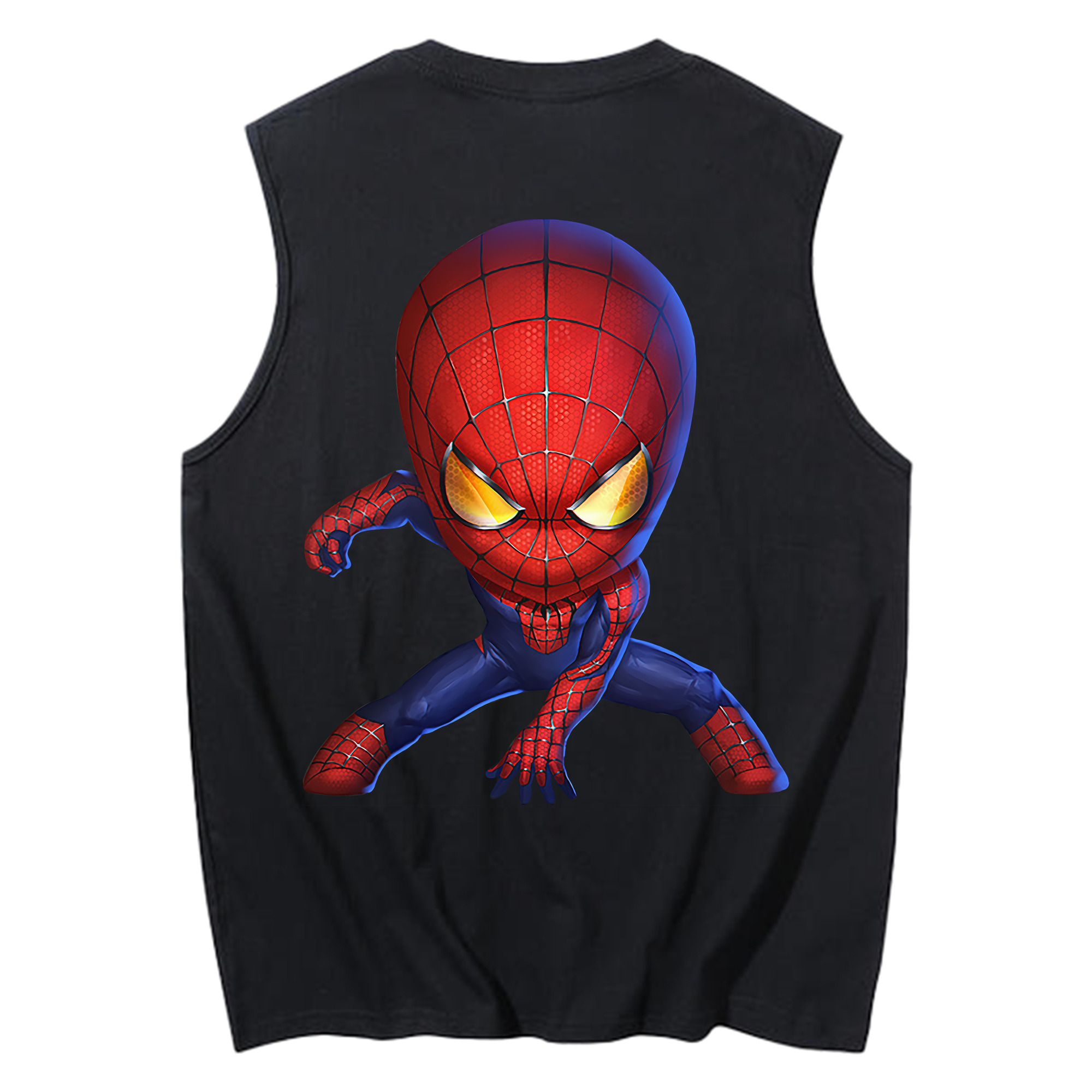 （画像用） Spider Man スパイダーマン コットン100％タンクトップ（背面プリント）