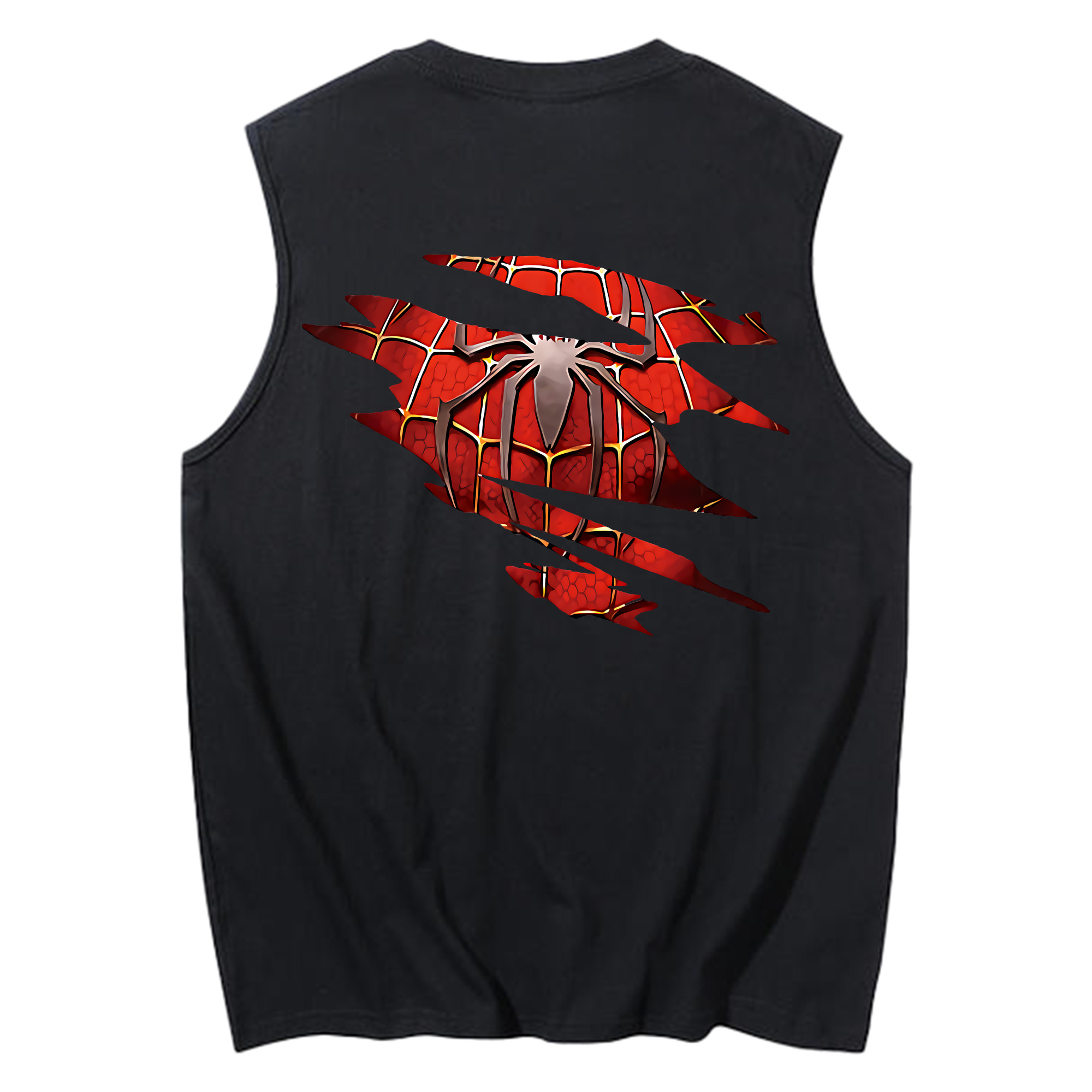 （画像用） Spider Man スパイダーマン コットン100％タンクトップ（背面プリント）