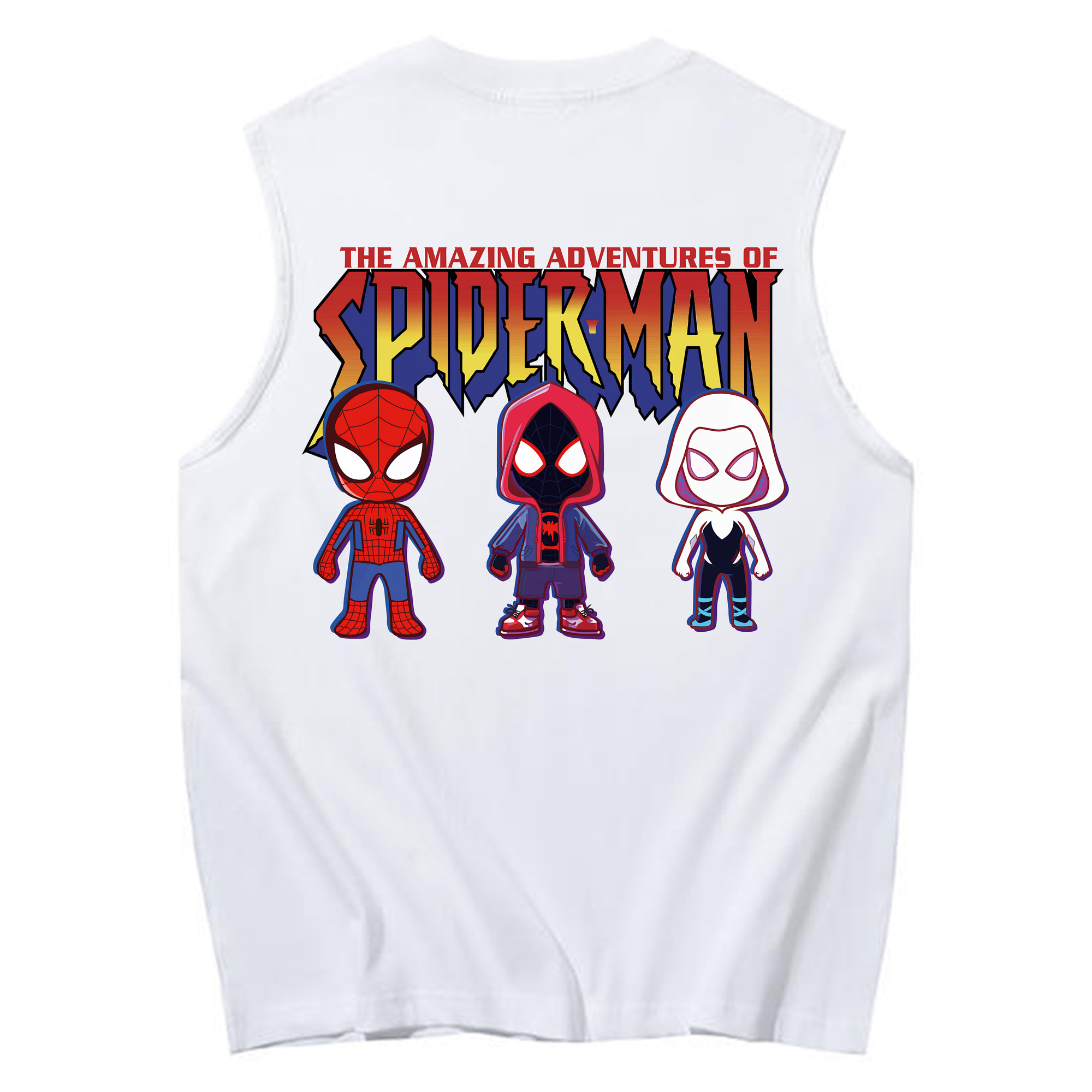 （画像用） Spider Man スパイダーマン コットン100％タンクトップ（背面プリント）