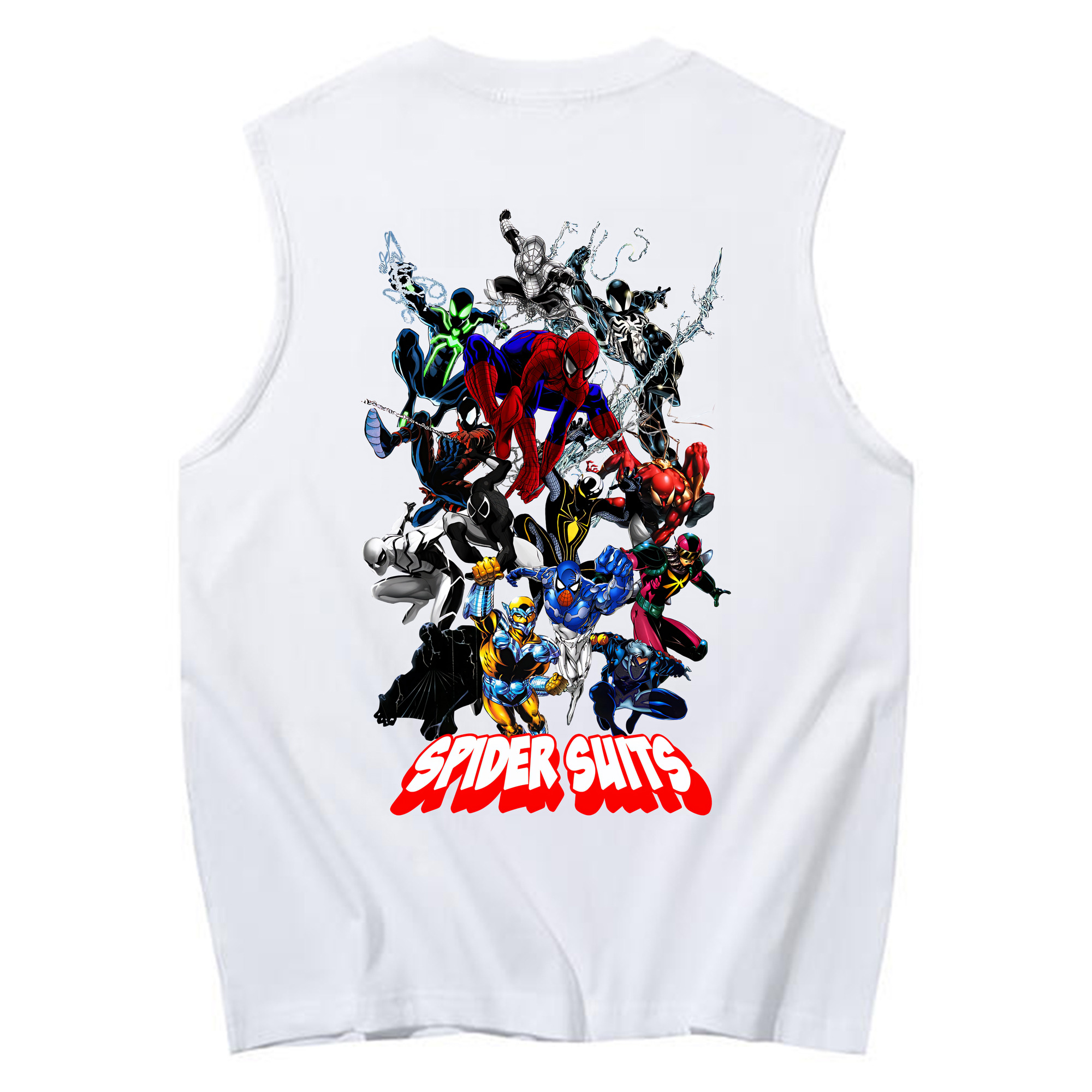 （画像用） Spider Man スパイダーマン コットン100％タンクトップ（背面プリント）
