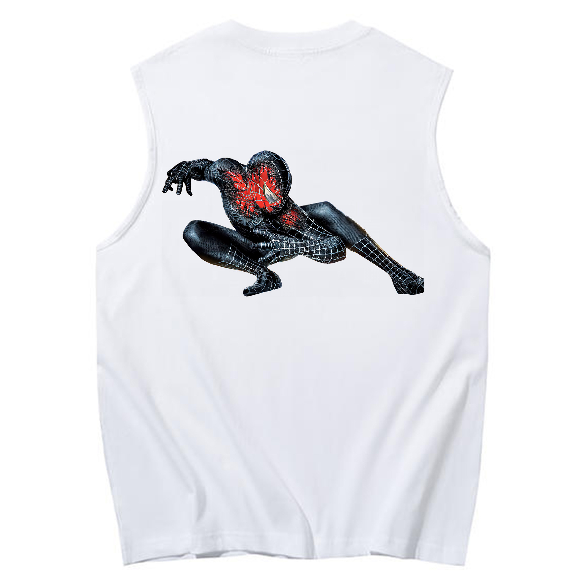 （画像用） Spider Man スパイダーマン コットン100％タンクトップ（背面プリント）