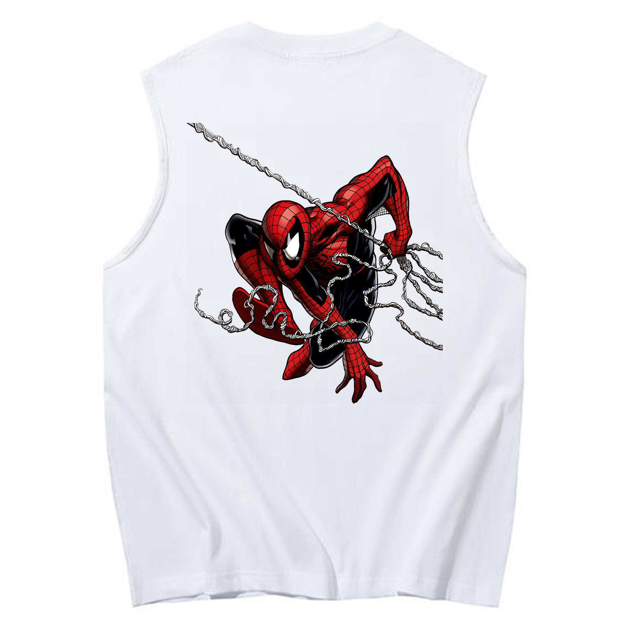 （画像用） Spider Man スパイダーマン コットン100％タンクトップ（背面プリント）