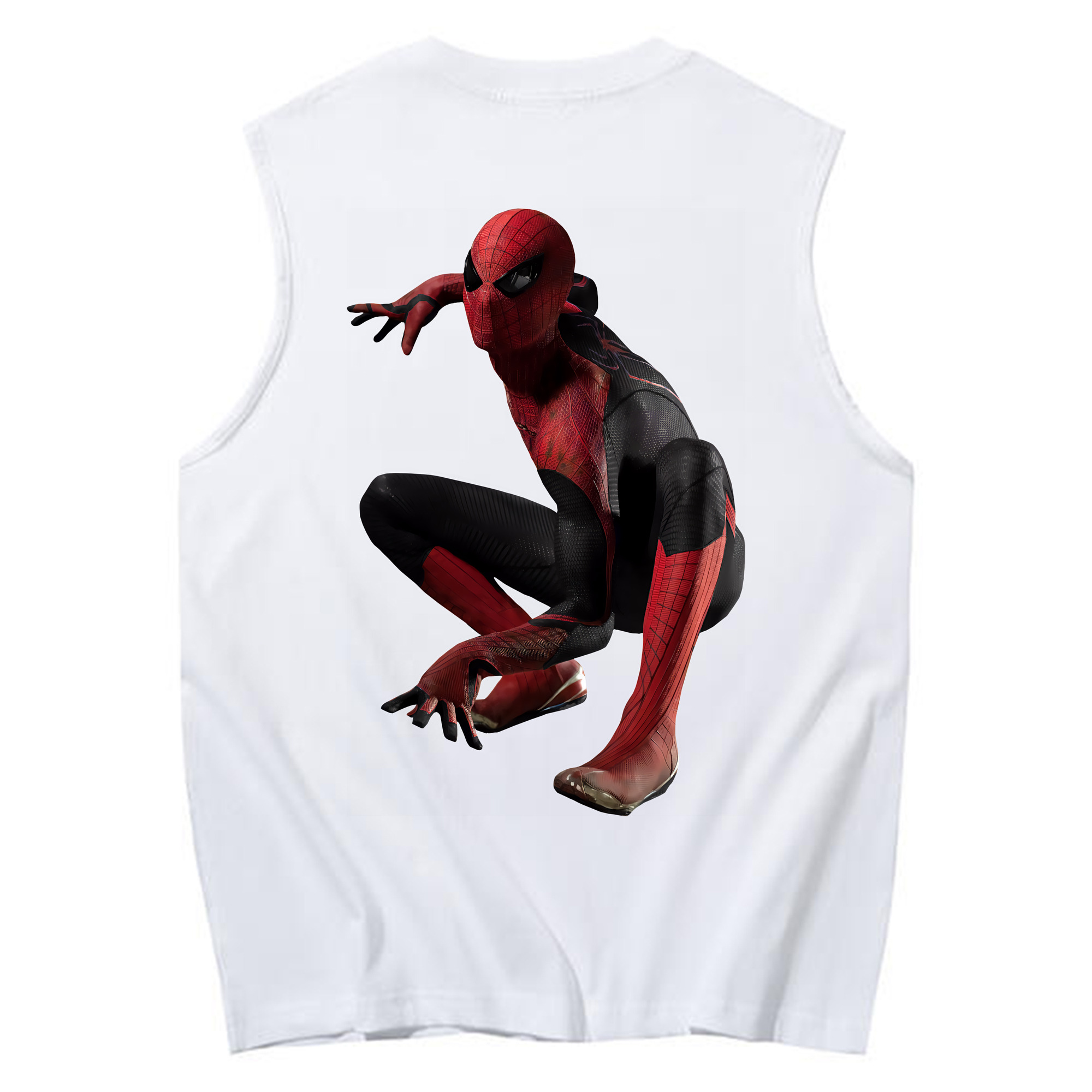 （画像用） Spider Man スパイダーマン コットン100％タンクトップ（背面プリント）