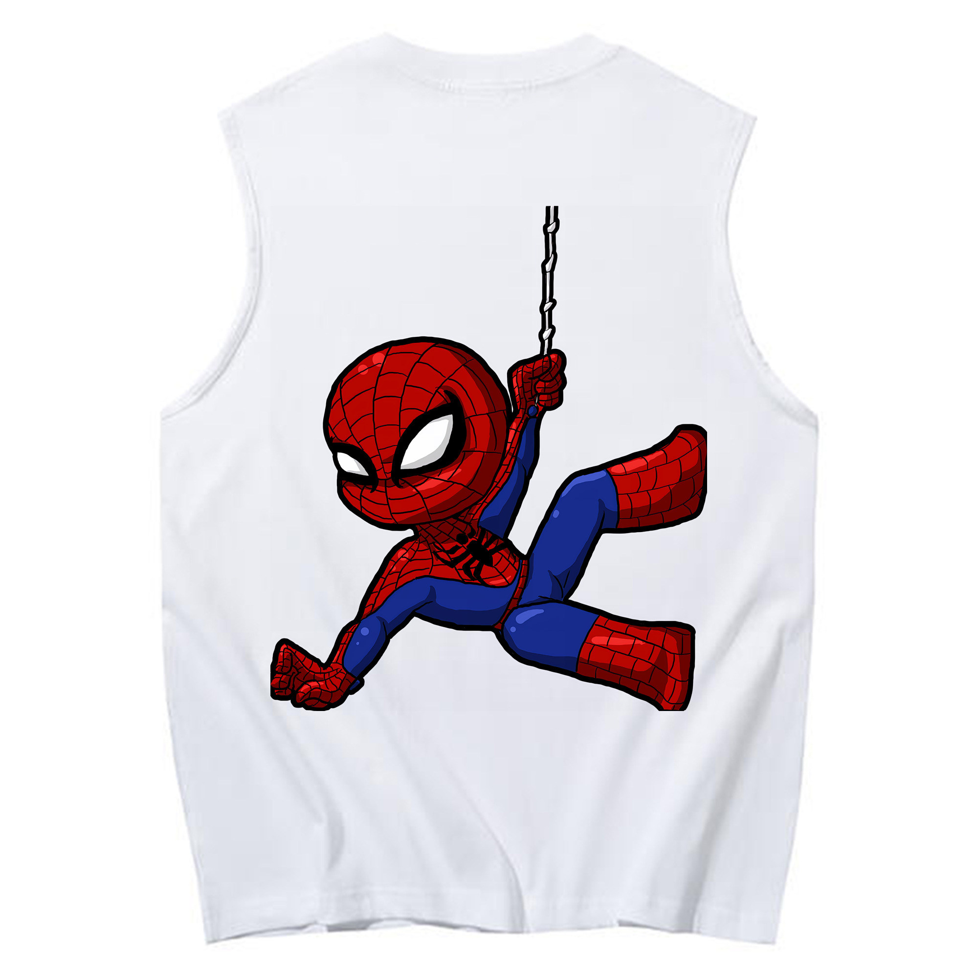 （画像用） Spider Man スパイダーマン コットン100％タンクトップ（背面プリント）