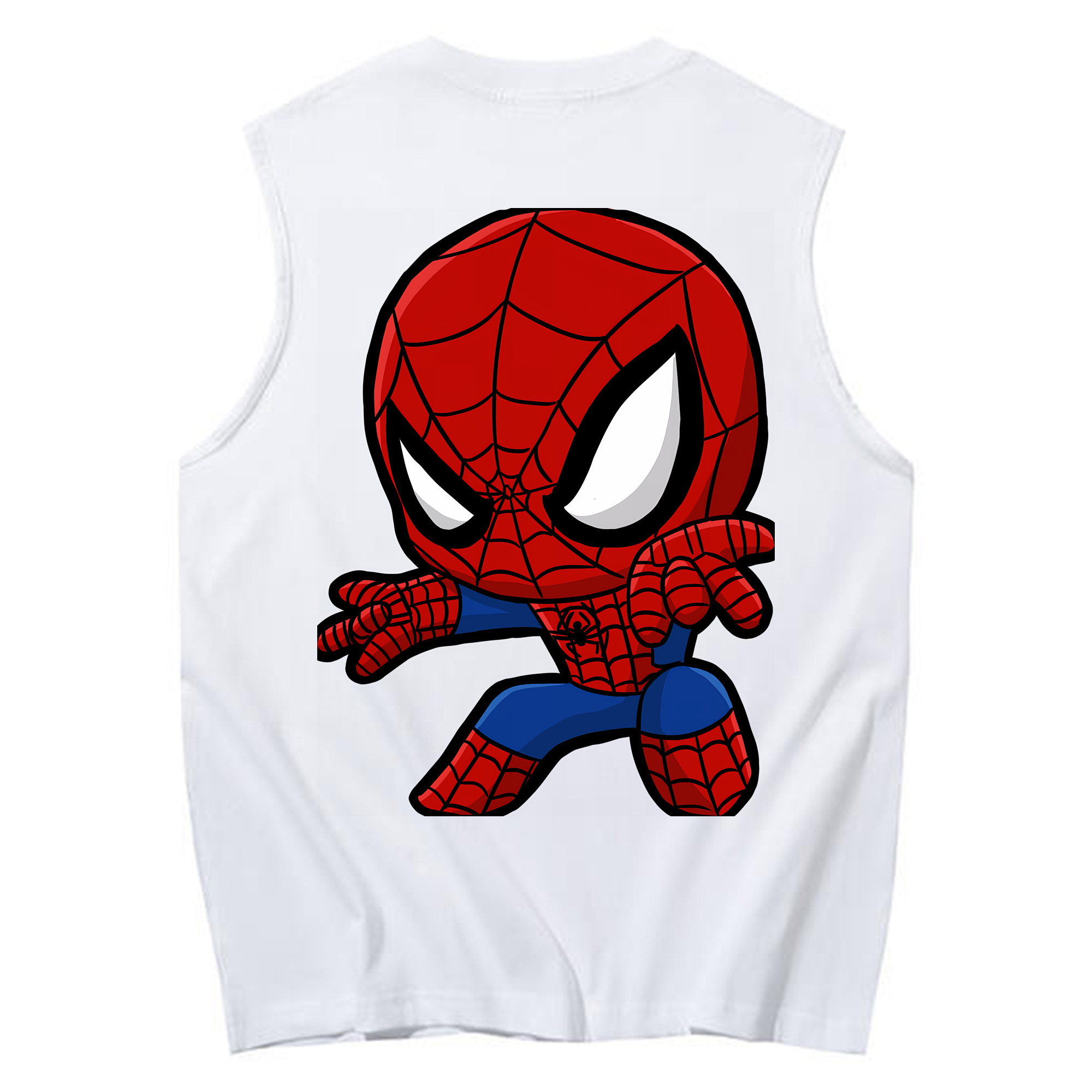 （画像用） Spider Man スパイダーマン コットン100％タンクトップ（背面プリント）