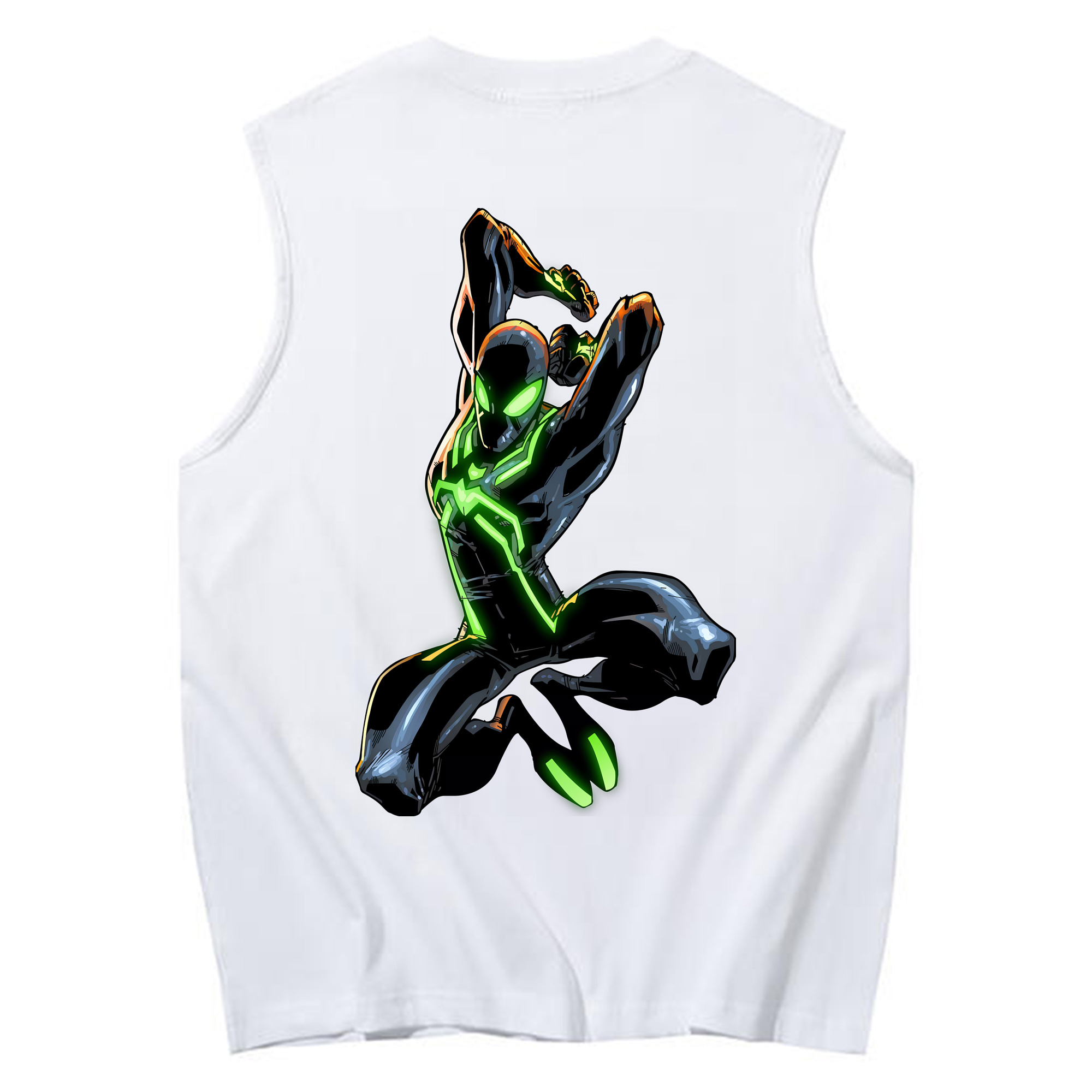 （画像用） Spider Man スパイダーマン コットン100％タンクトップ（背面プリント）