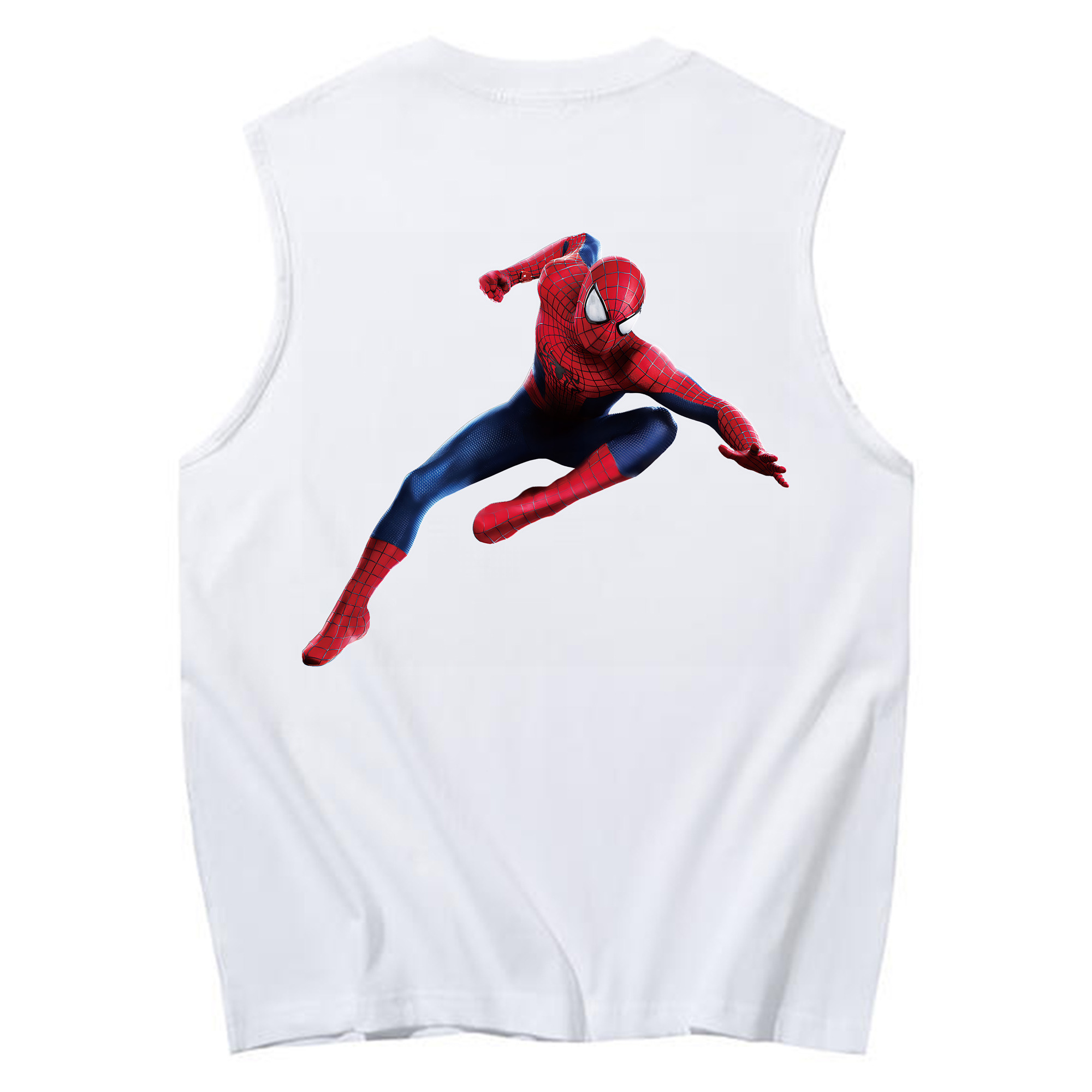 （画像用） Spider Man スパイダーマン コットン100％タンクトップ（背面プリント）