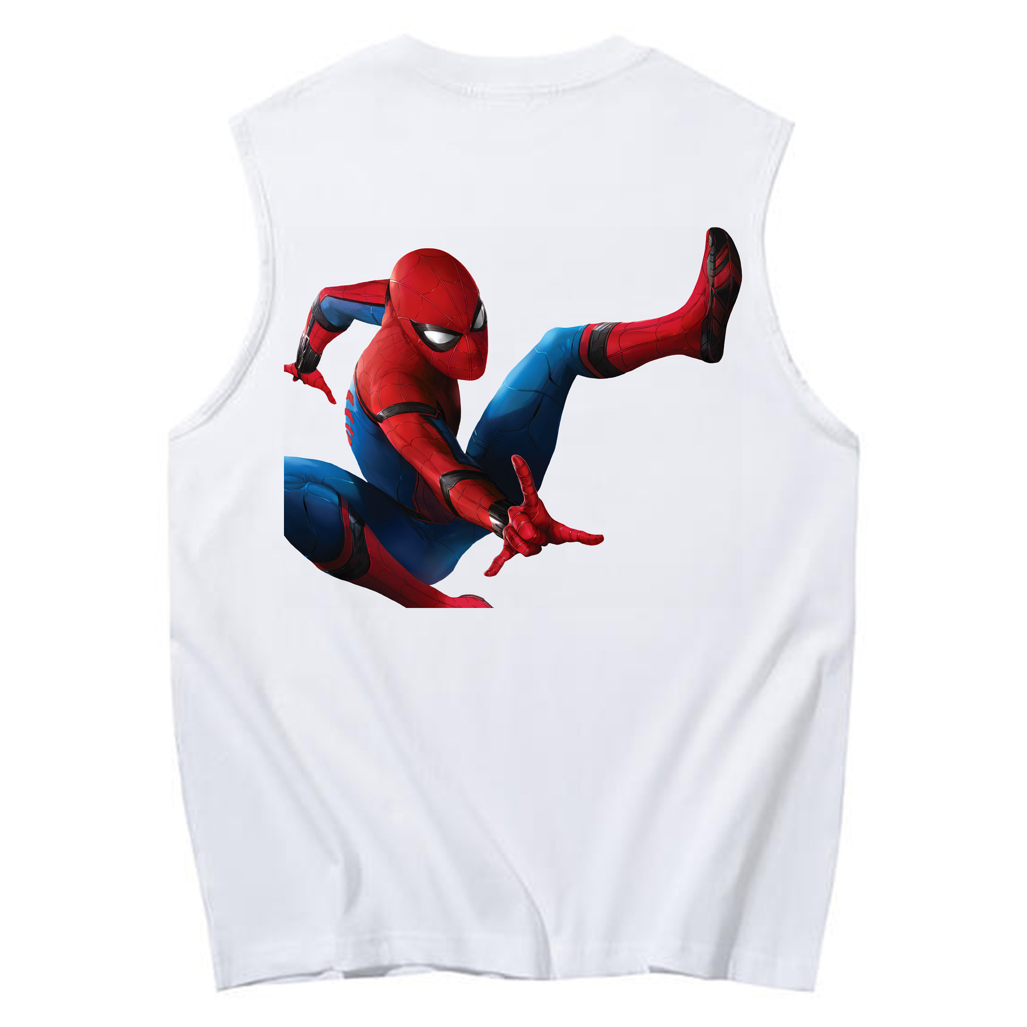 （画像用） Spider Man スパイダーマン コットン100％タンクトップ（背面プリント）