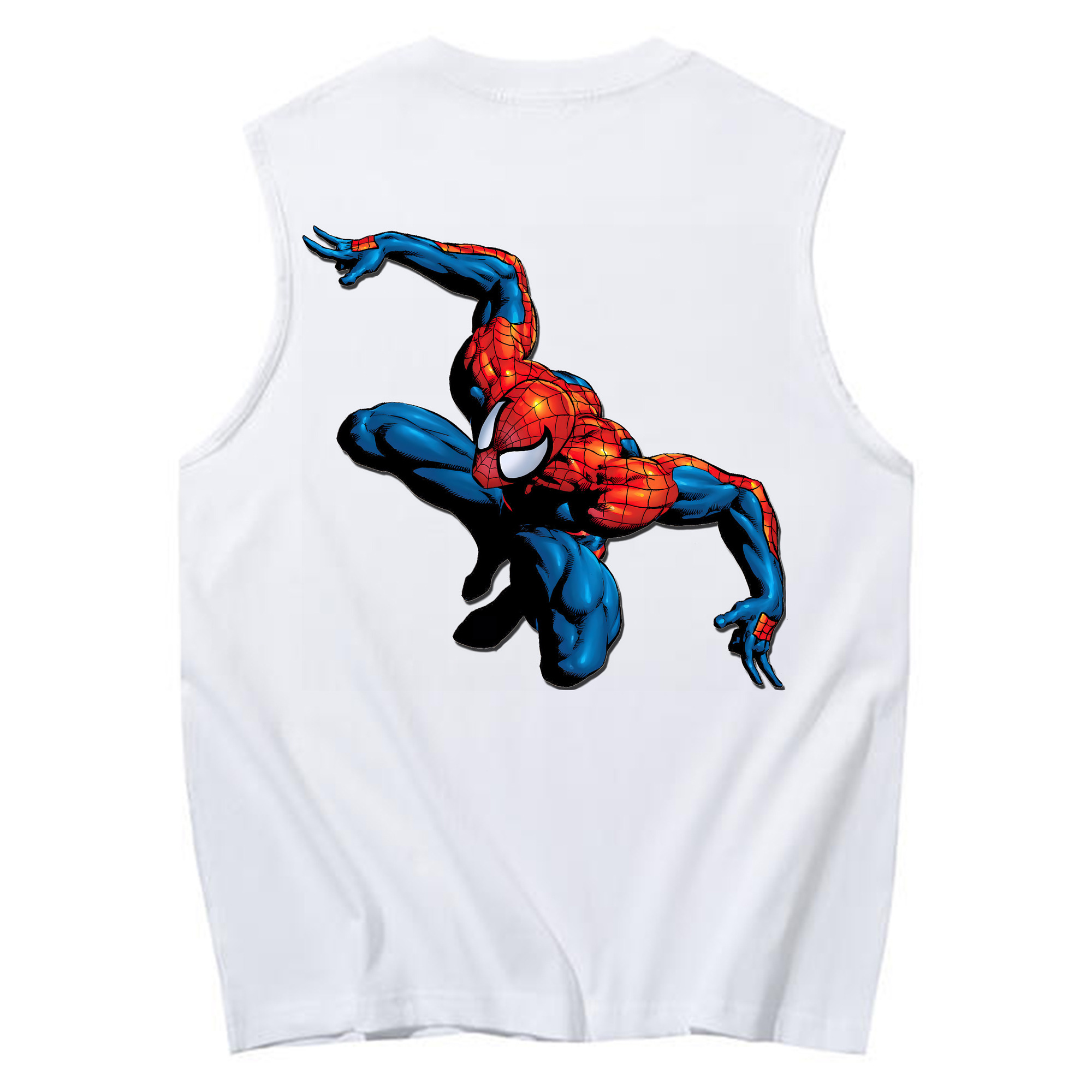 （画像用） Spider Man スパイダーマン コットン100％タンクトップ（背面プリント）