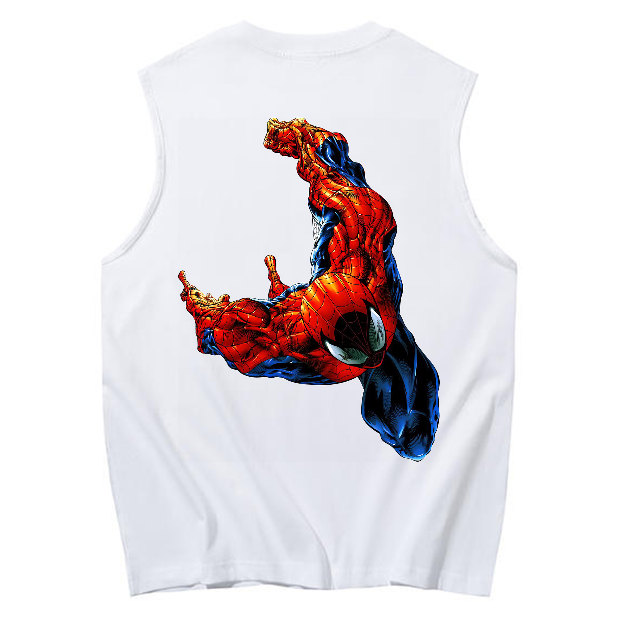 （画像用） Spider Man スパイダーマン コットン100％タンクトップ（背面プリント）