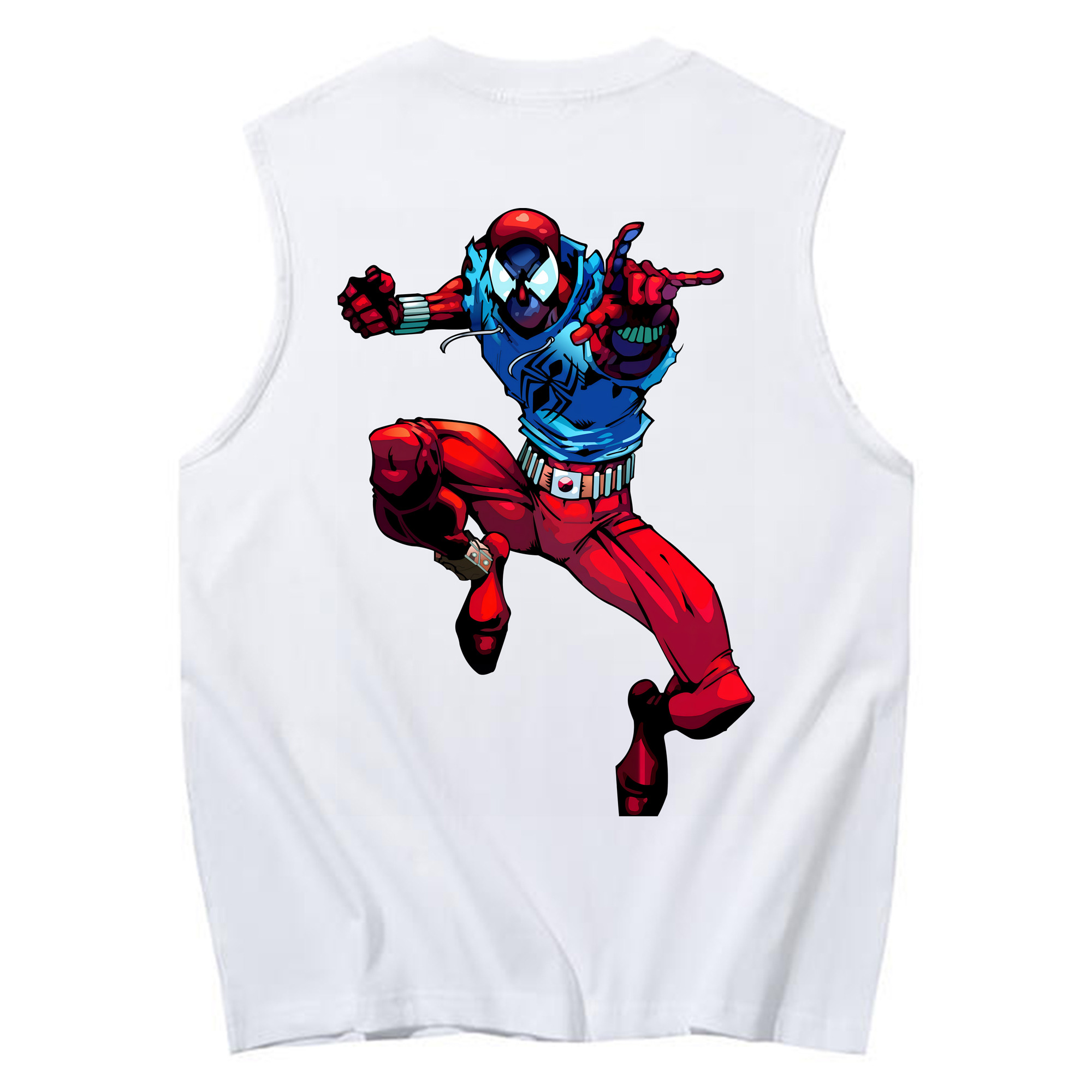 （画像用） Spider Man スパイダーマン コットン100％タンクトップ（背面プリント）