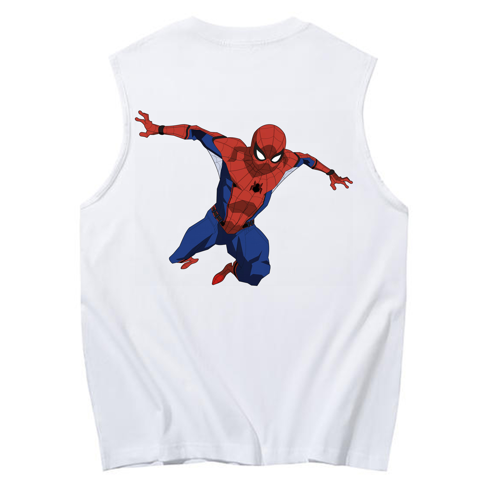 （画像用） Spider Man スパイダーマン コットン100％タンクトップ（背面プリント）