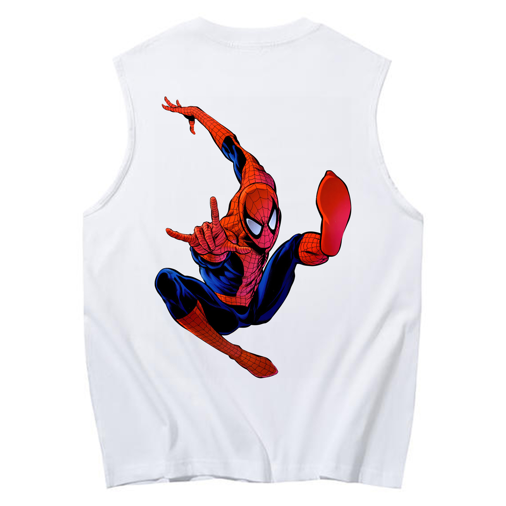 （画像用） Spider Man スパイダーマン コットン100％タンクトップ（背面プリント）