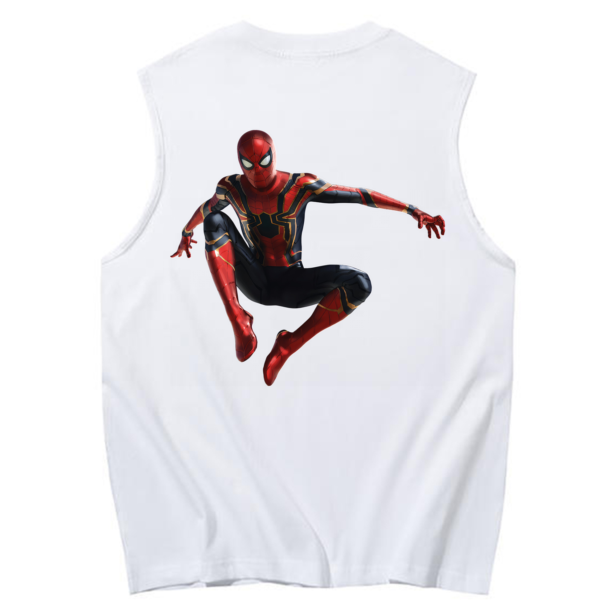 （画像用） Spider Man スパイダーマン コットン100％タンクトップ（背面プリント）