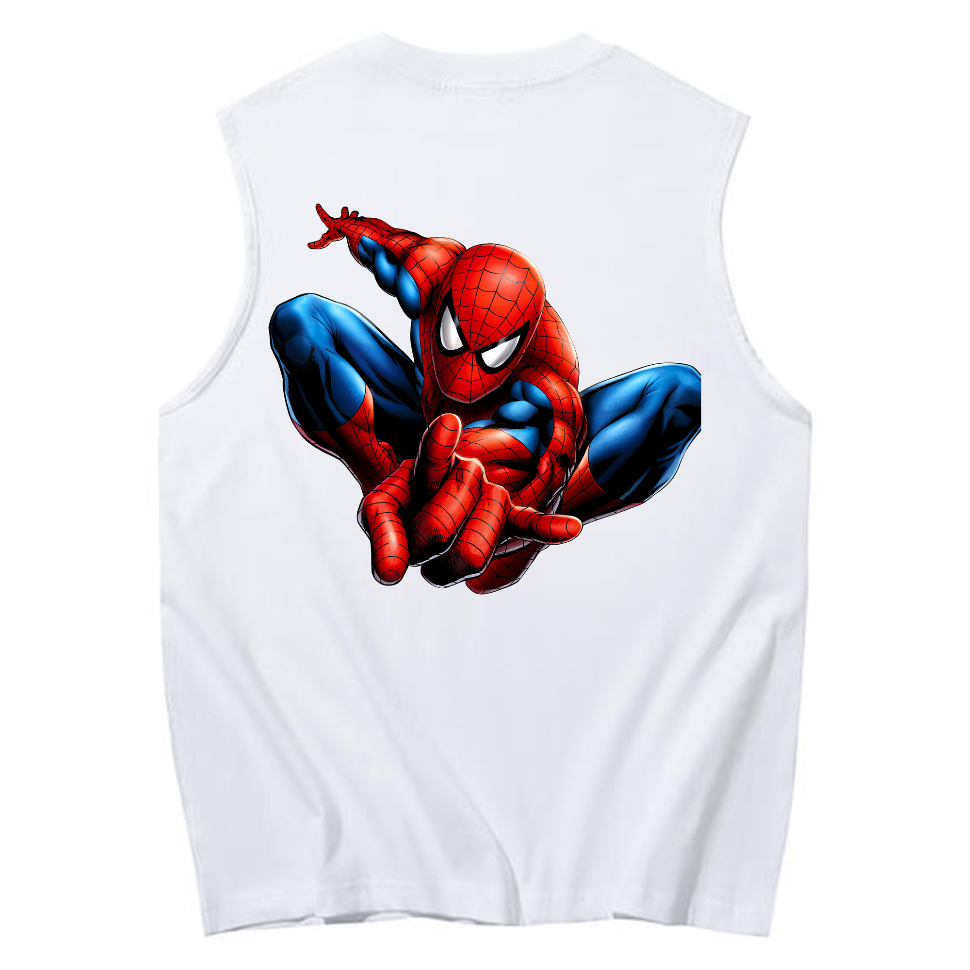 （画像用） Spider Man スパイダーマン コットン100％タンクトップ（背面プリント）
