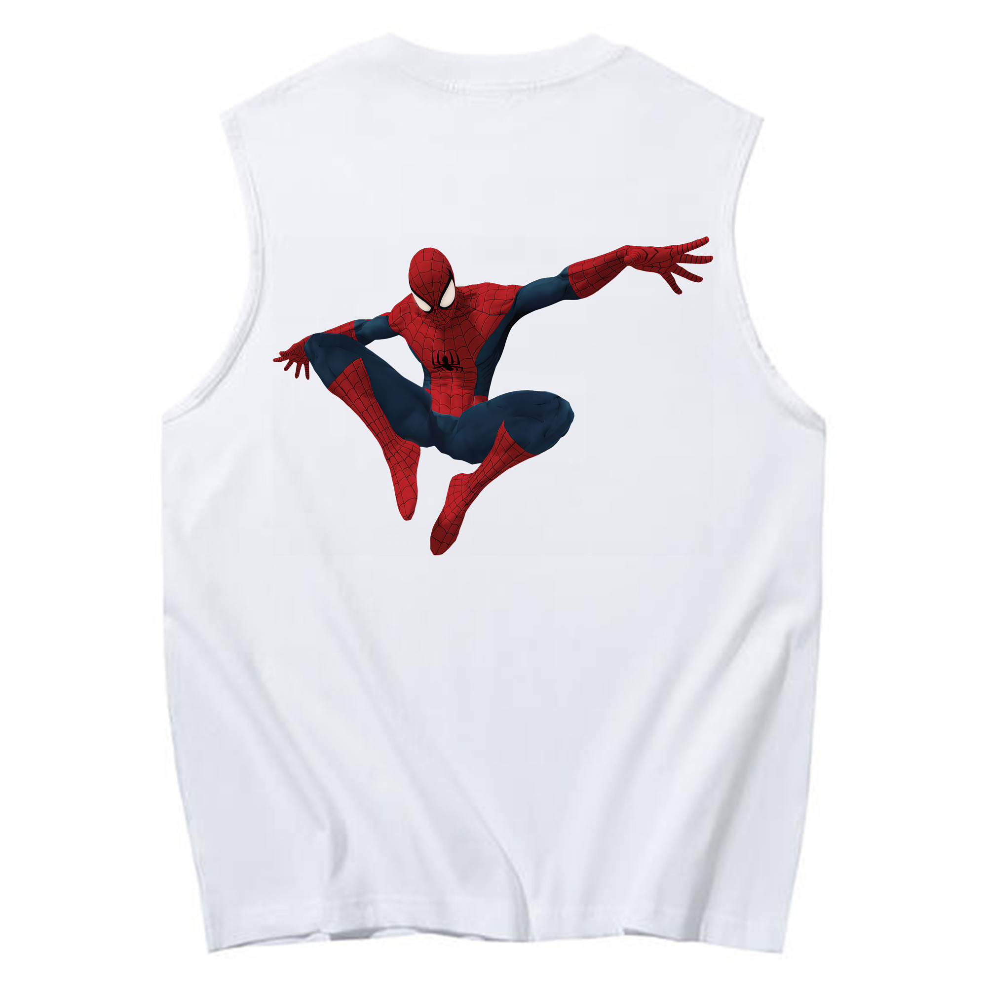 （画像用） Spider Man スパイダーマン コットン100％タンクトップ（背面プリント）
