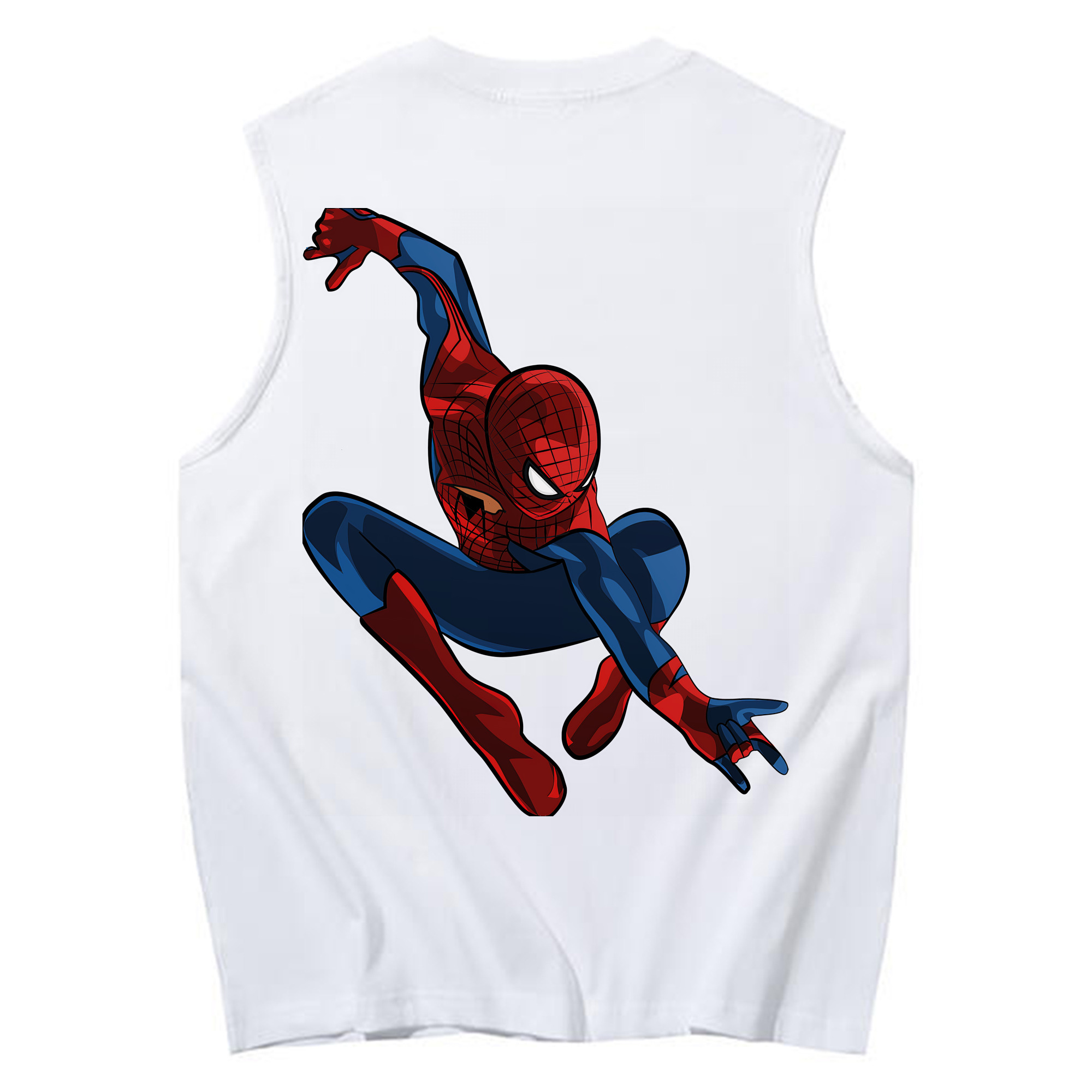（画像用） Spider Man スパイダーマン コットン100％タンクトップ（背面プリント）