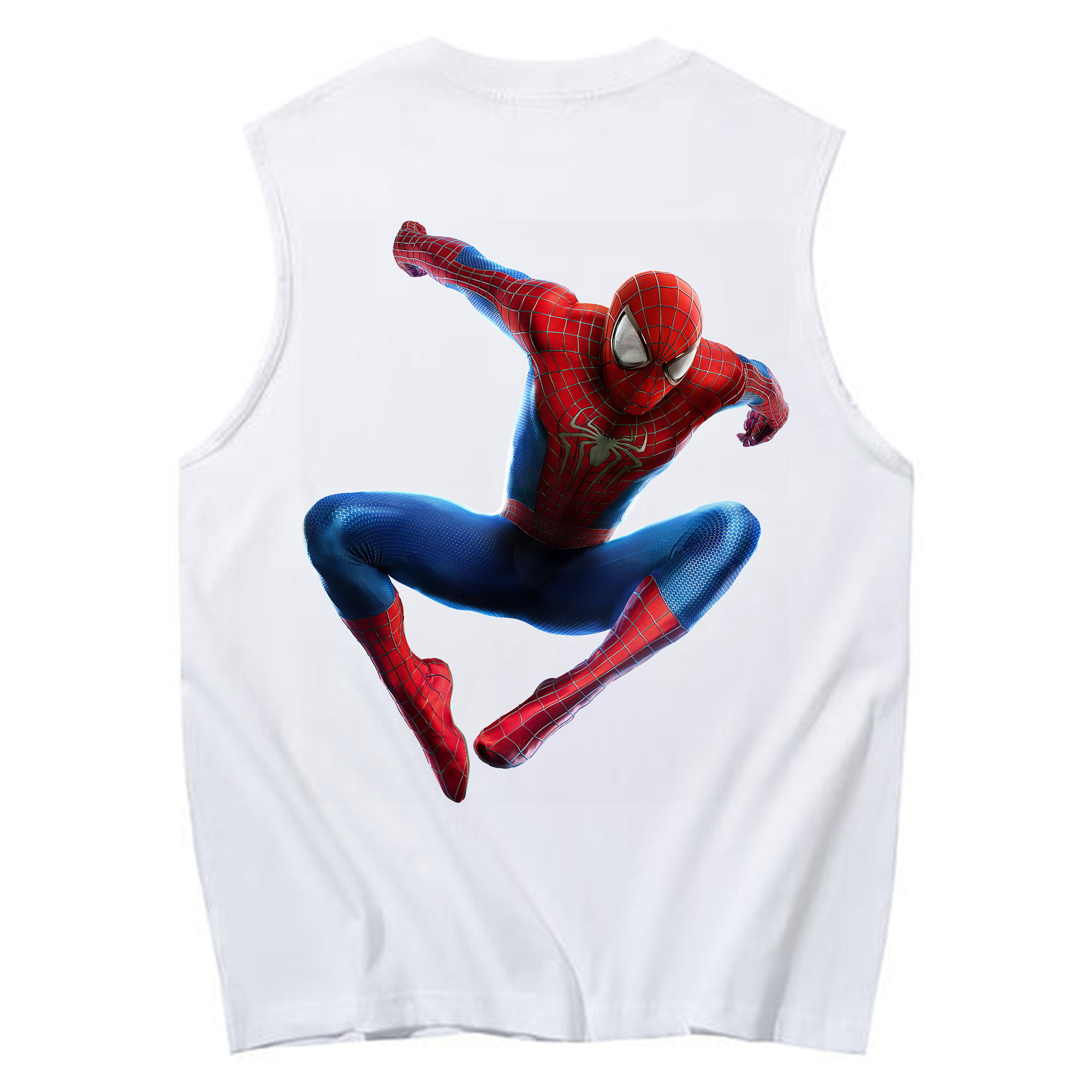 （画像用） Spider Man スパイダーマン コットン100％タンクトップ（背面プリント）