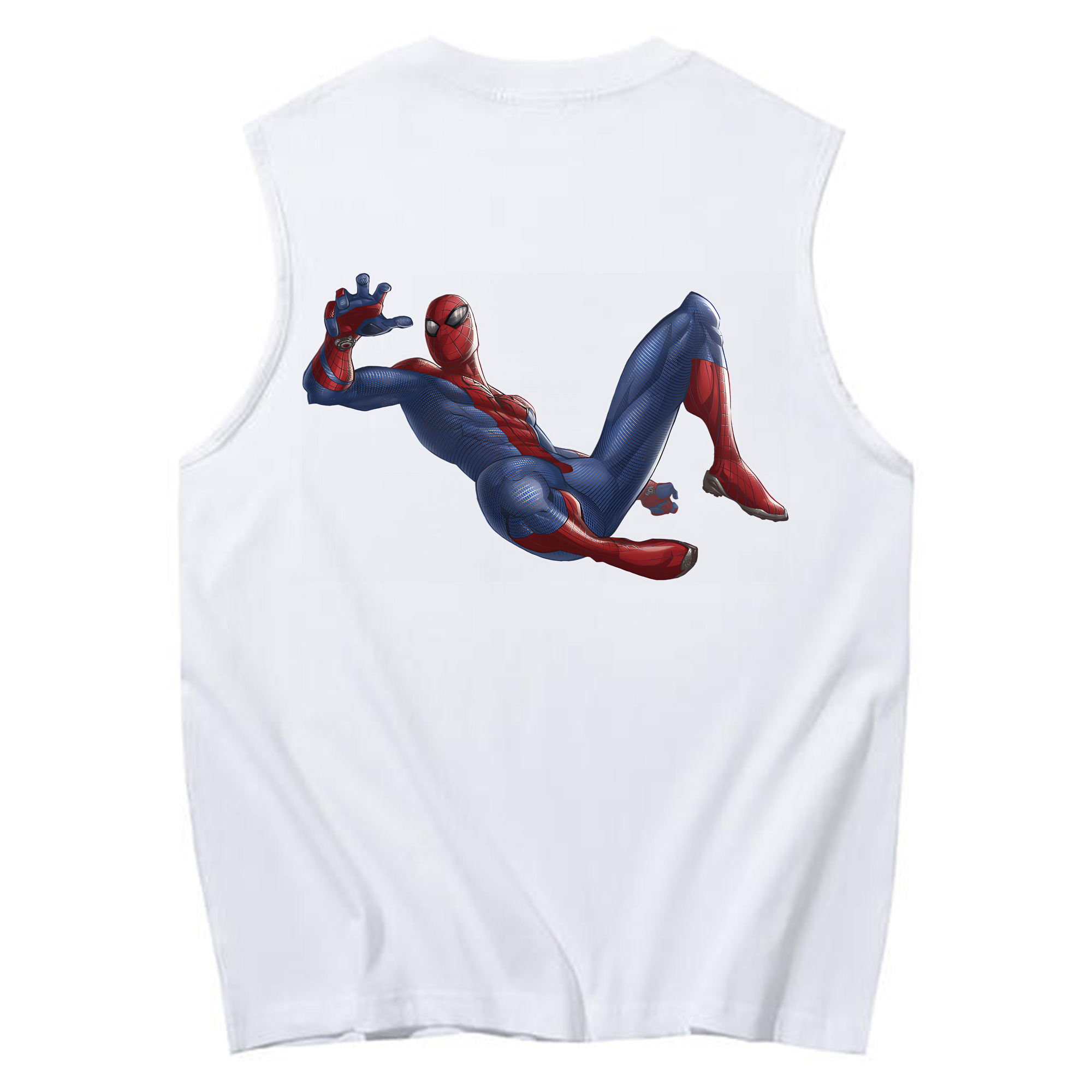 （画像用） Spider Man スパイダーマン コットン100％タンクトップ（背面プリント）