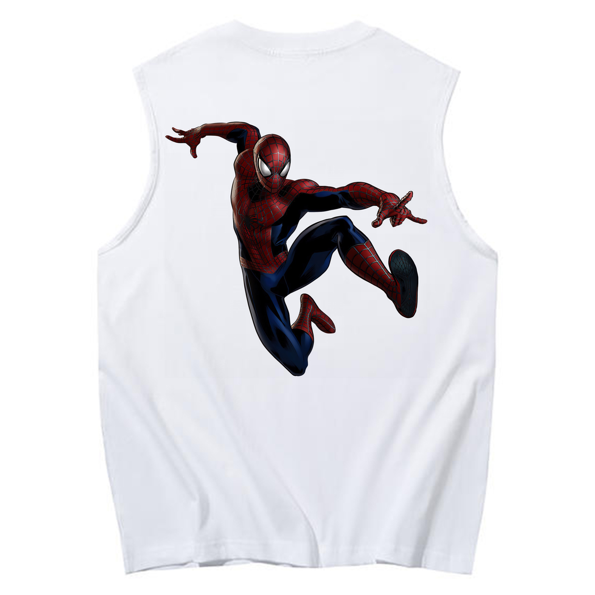 （画像用） Spider Man スパイダーマン コットン100％タンクトップ（背面プリント）