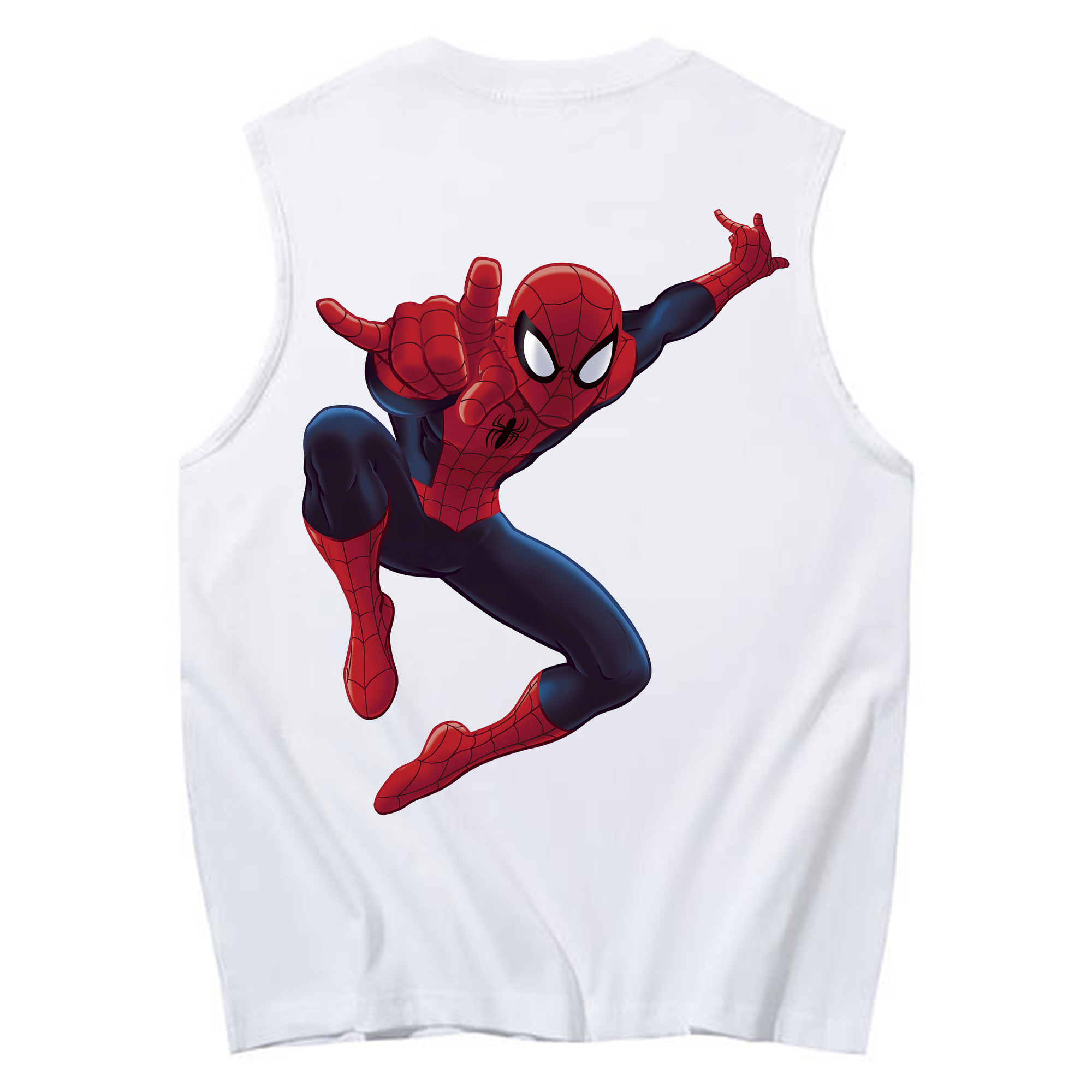 （画像用） Spider Man スパイダーマン コットン100％タンクトップ（背面プリント）