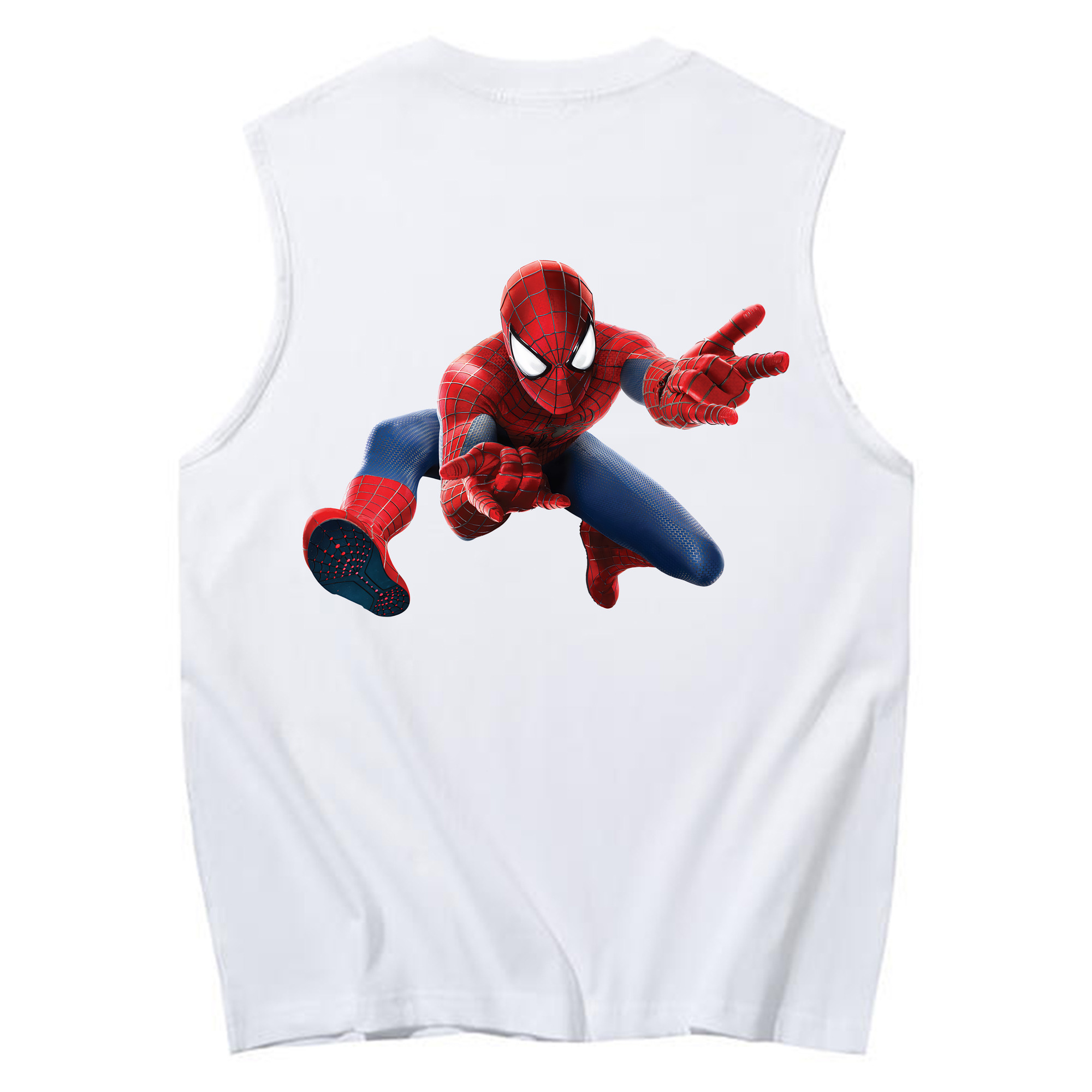 （画像用） Spider Man スパイダーマン コットン100％タンクトップ（背面プリント）