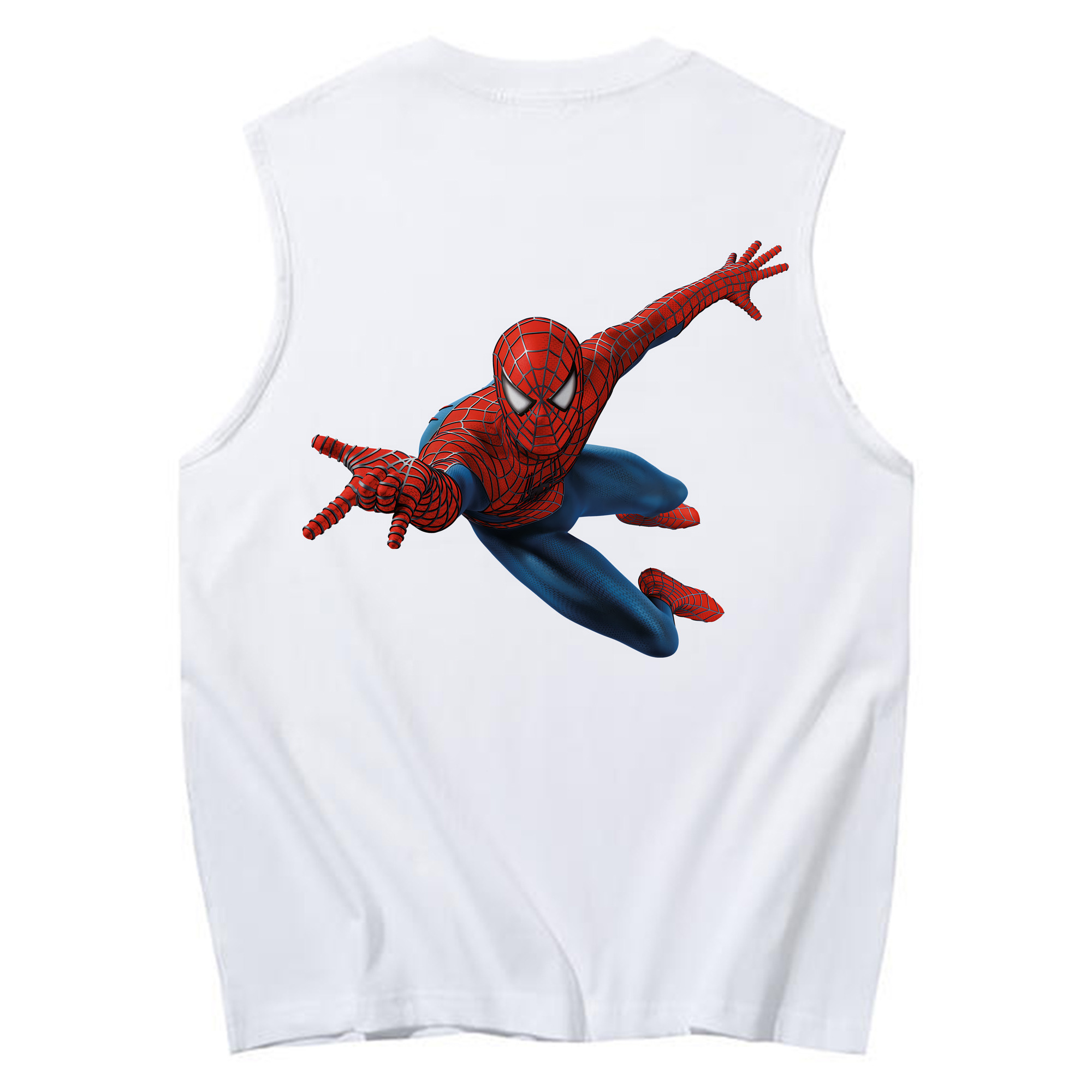 （画像用） Spider Man スパイダーマン コットン100％タンクトップ（背面プリント）