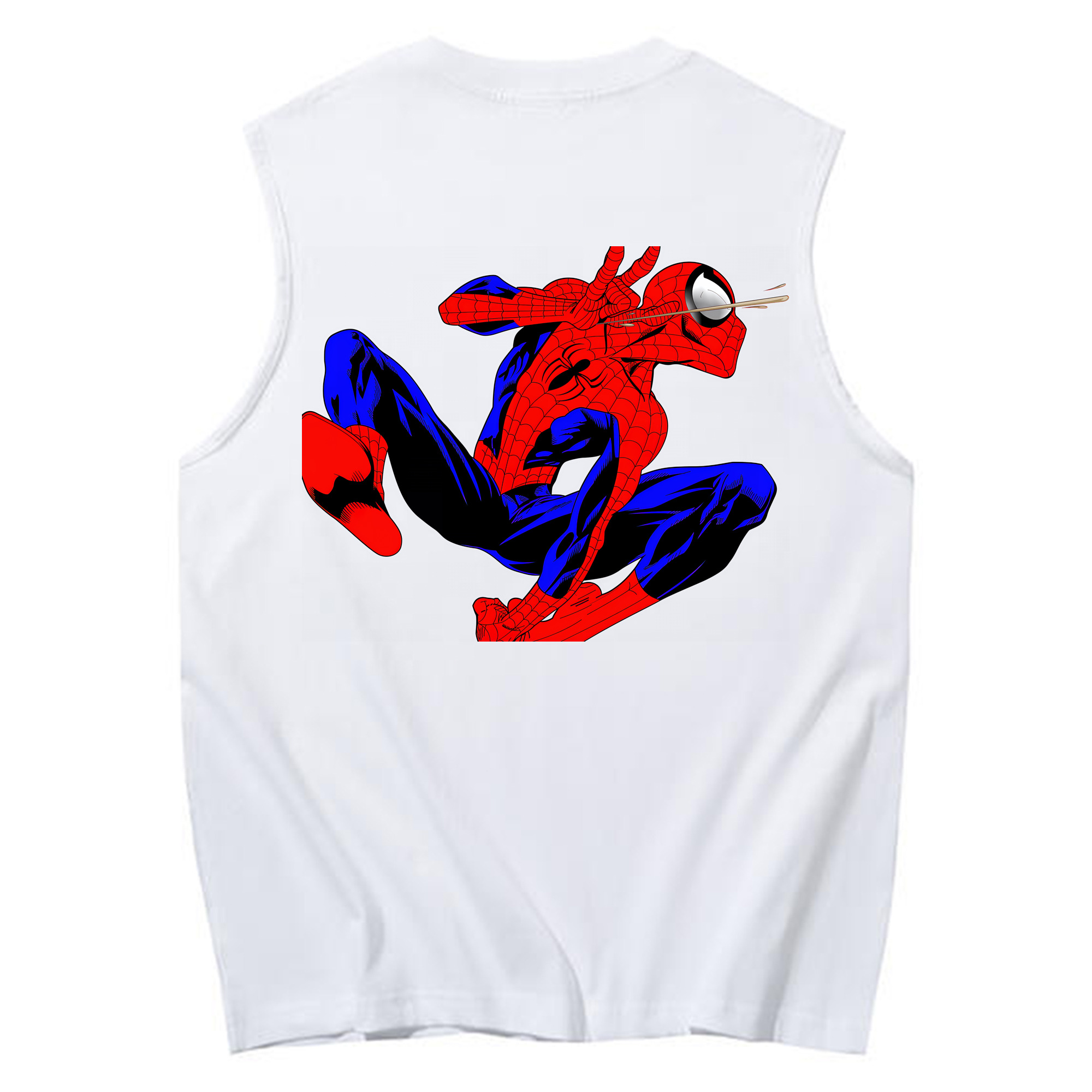 （画像用） Spider Man スパイダーマン コットン100％タンクトップ（背面プリント）