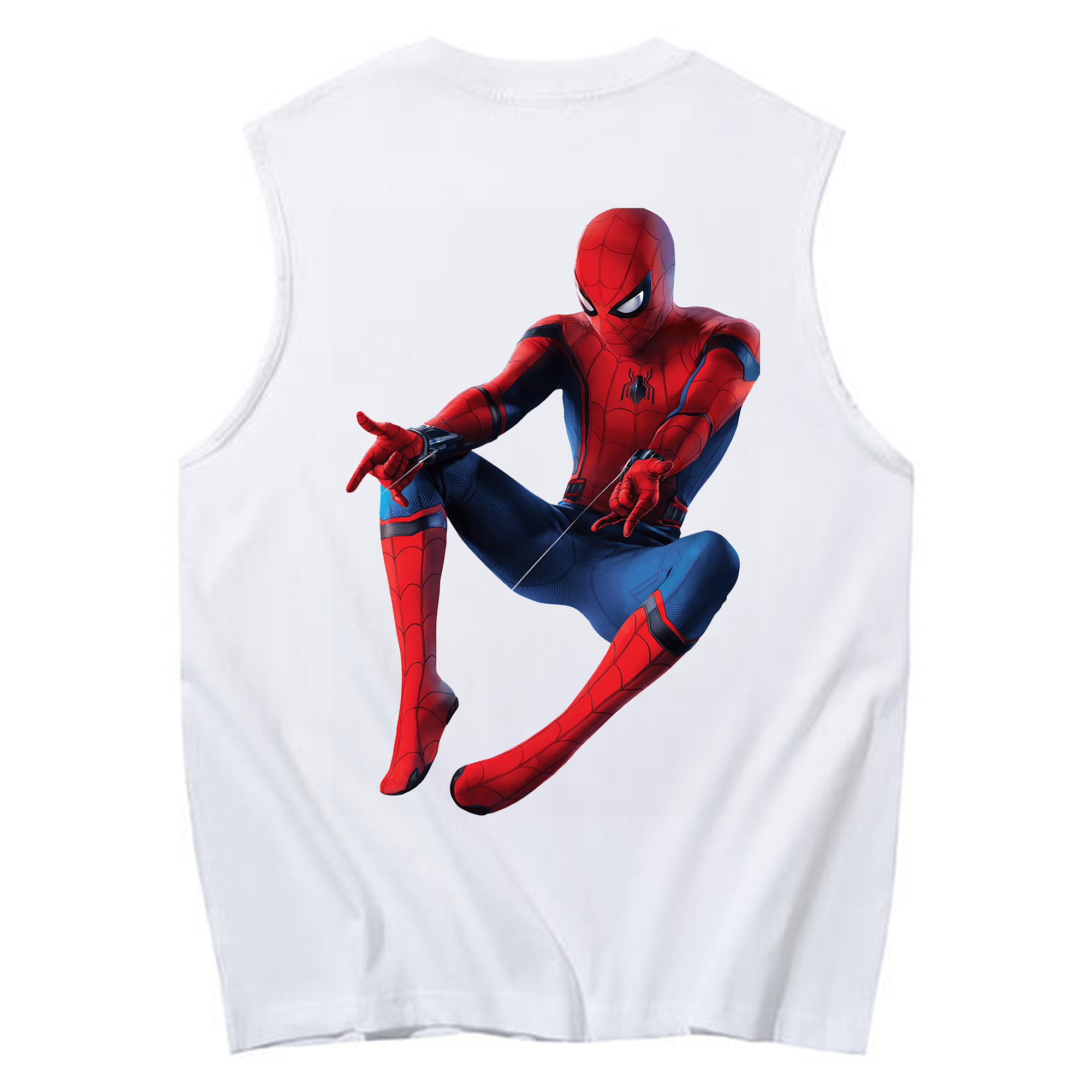（画像用） Spider Man スパイダーマン コットン100％タンクトップ（背面プリント）
