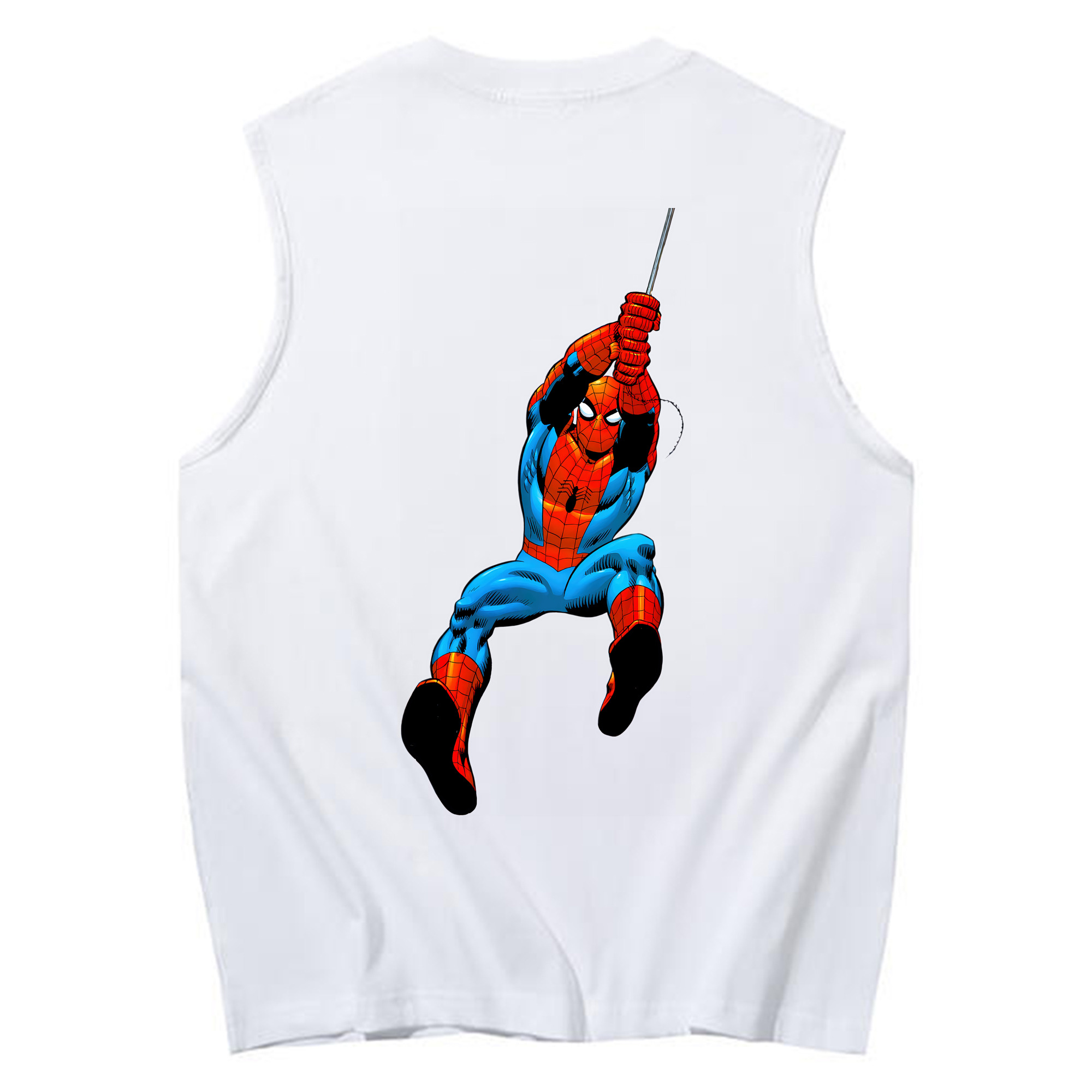 （画像用） Spider Man スパイダーマン コットン100％タンクトップ（背面プリント）