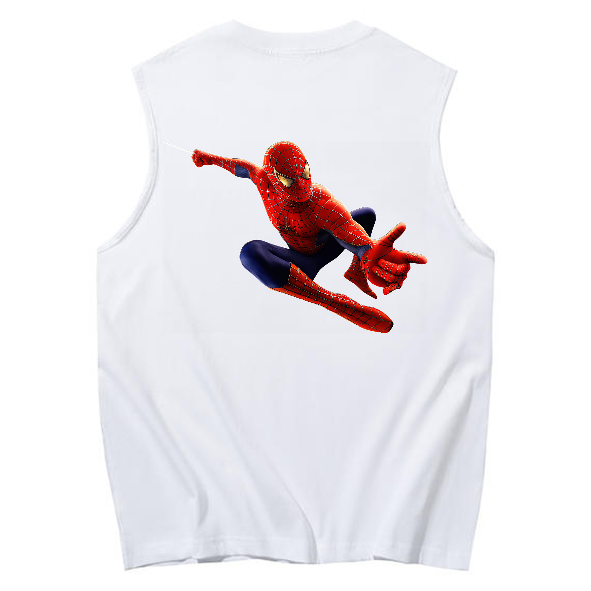 （画像用） Spider Man スパイダーマン コットン100％タンクトップ（背面プリント）