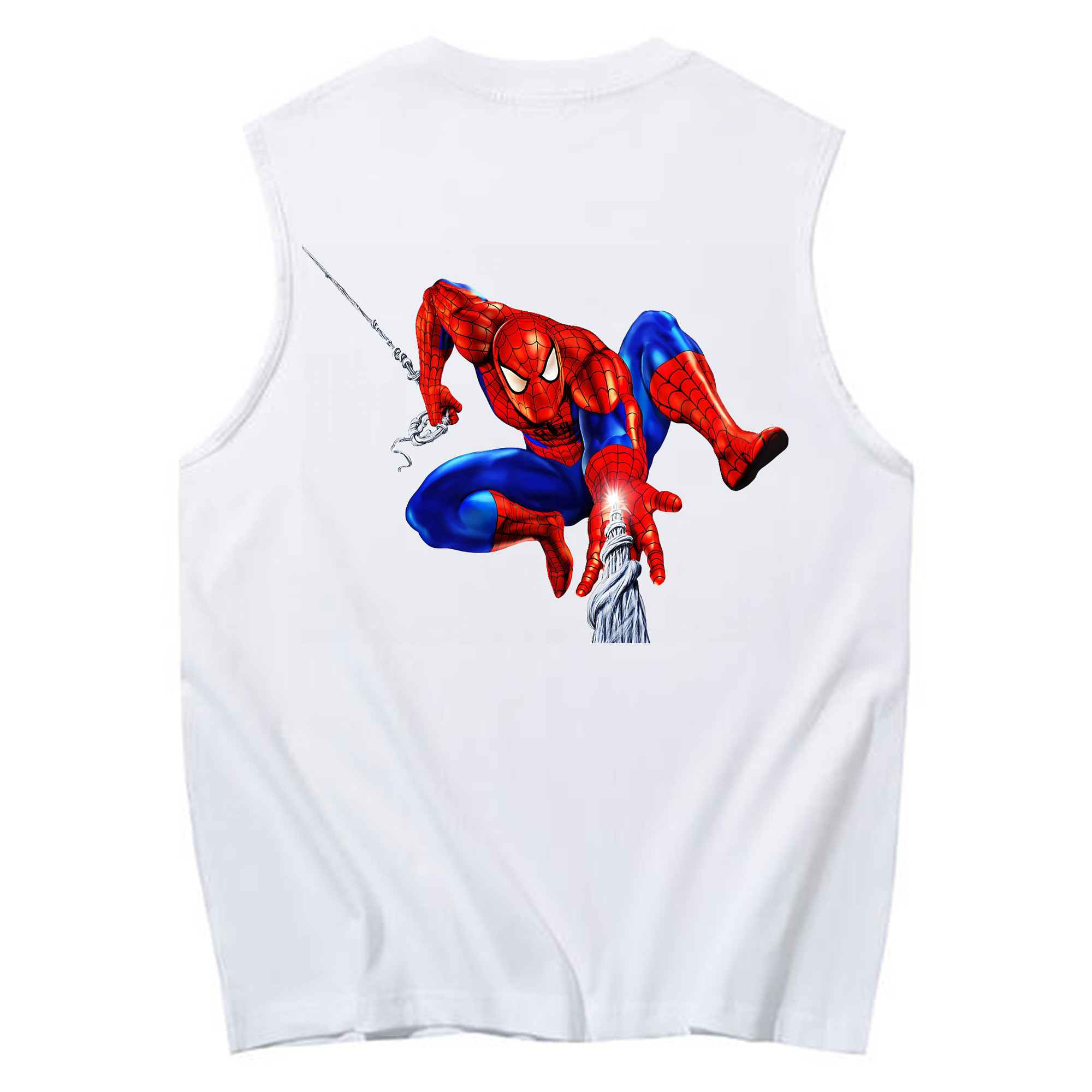 （画像用） Spider Man スパイダーマン コットン100％タンクトップ（背面プリント）