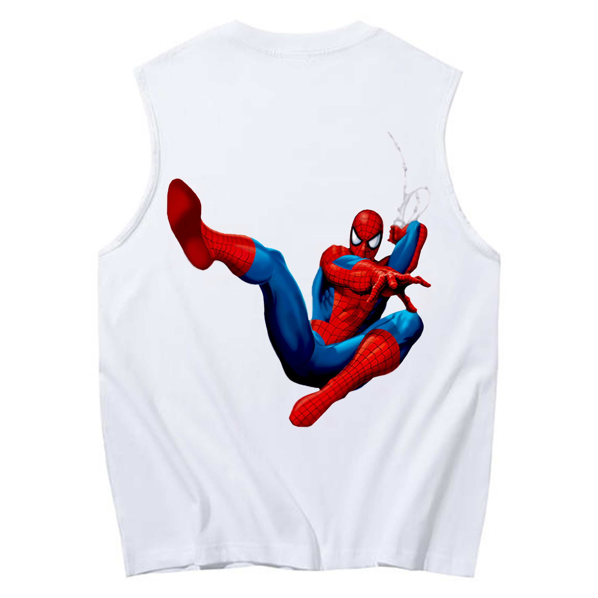 （画像用） Spider Man スパイダーマン コットン100％タンクトップ（背面プリント）