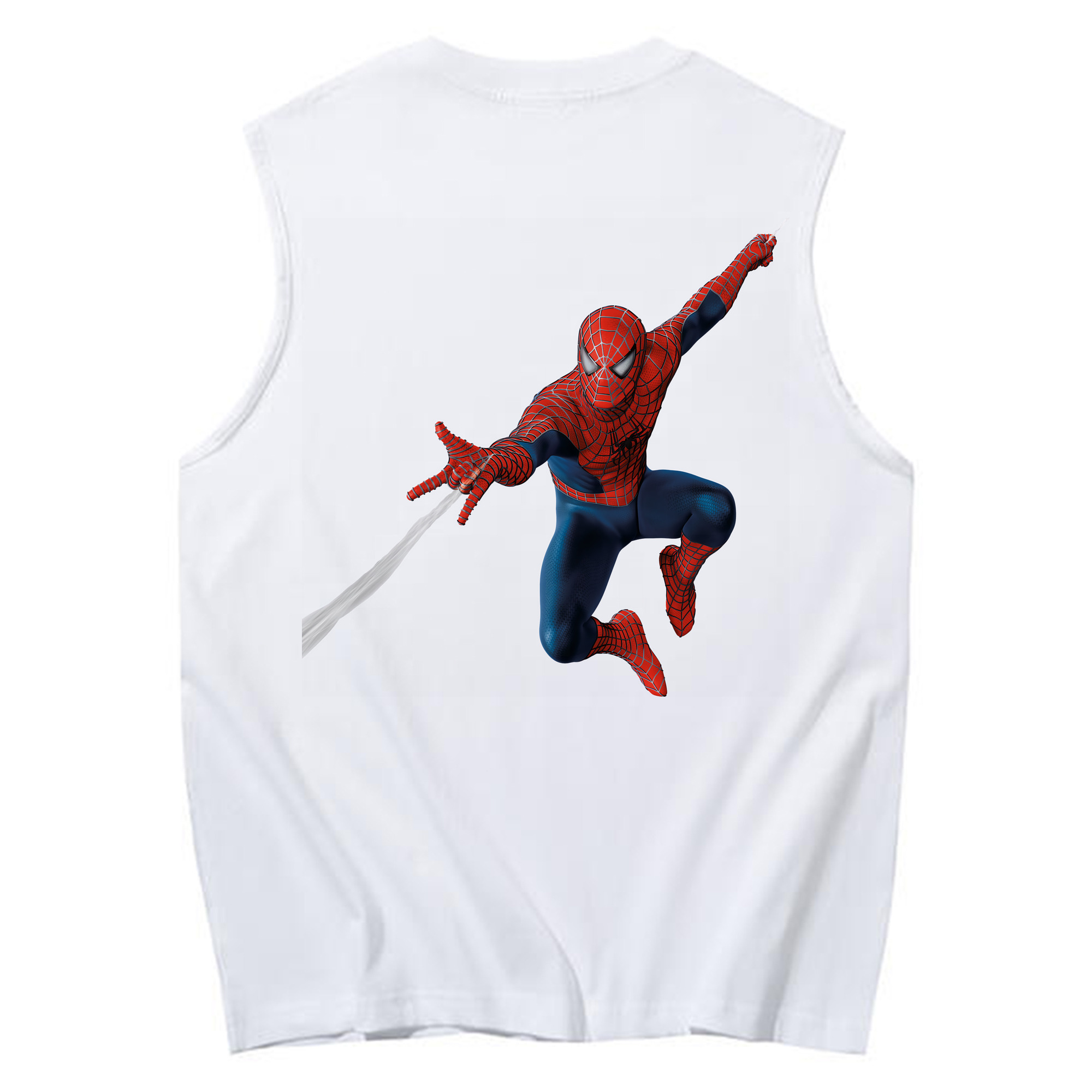 （画像用） Spider Man スパイダーマン コットン100％タンクトップ（背面プリント）