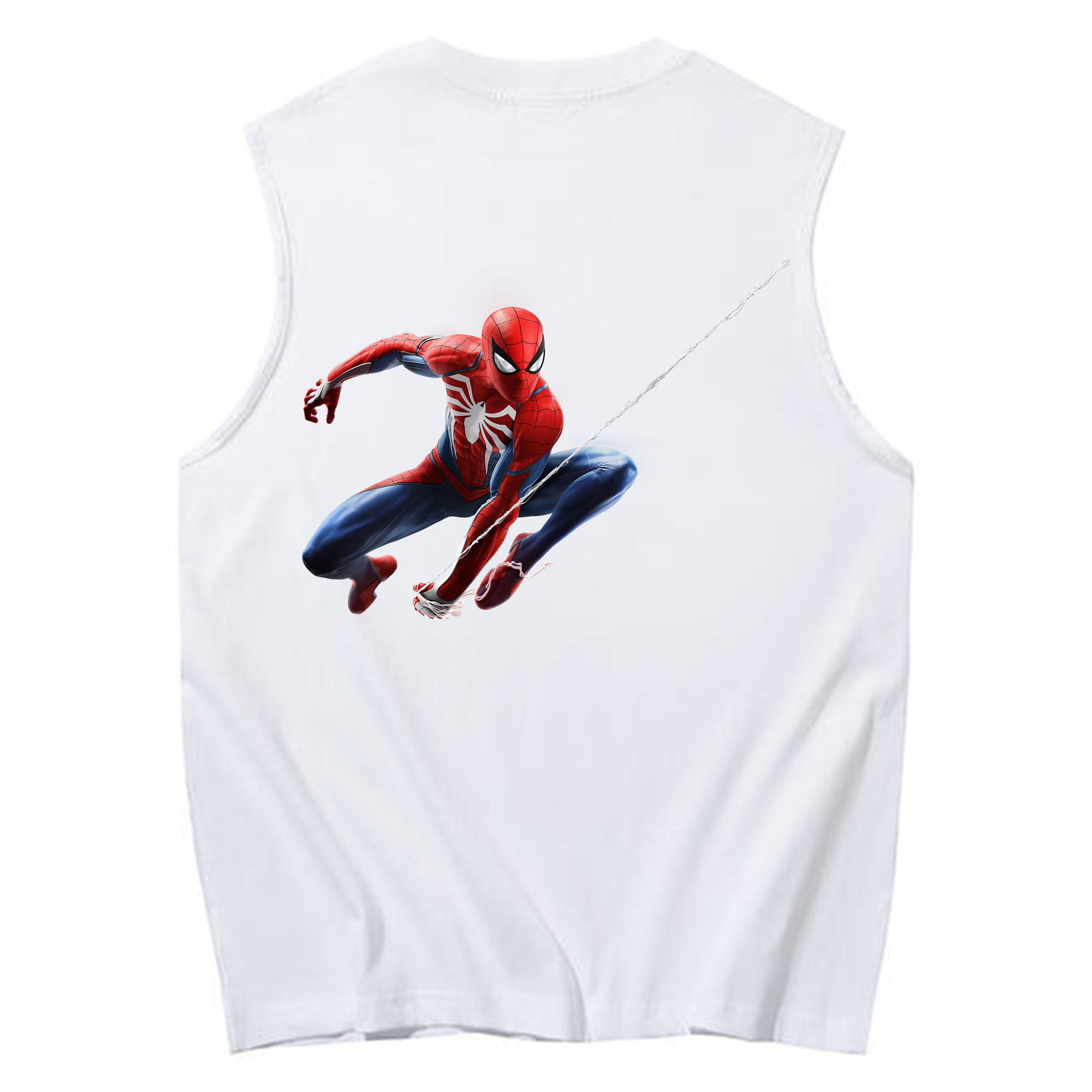 （画像用） Spider Man スパイダーマン コットン100％タンクトップ（背面プリント）