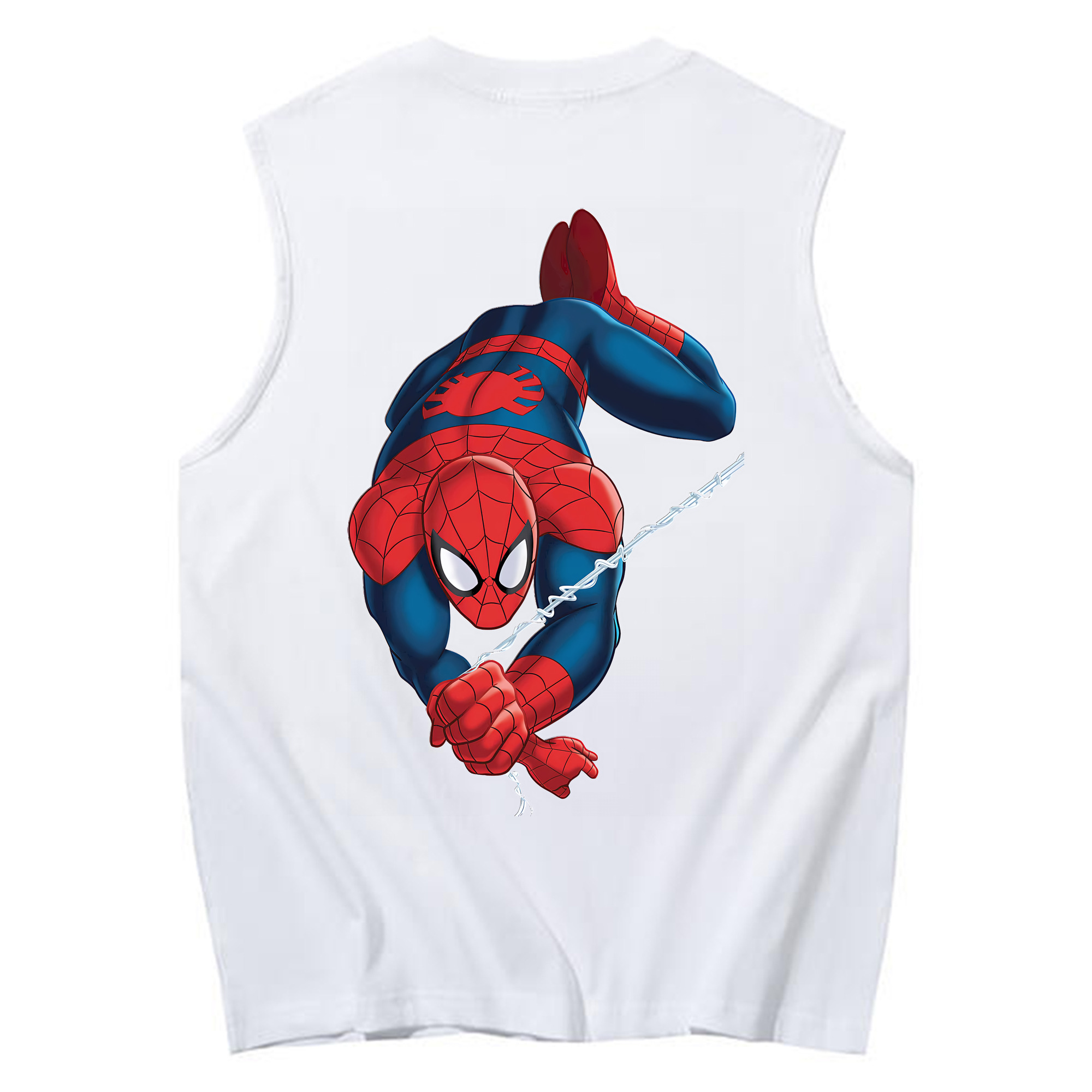 （画像用） Spider Man スパイダーマン コットン100％タンクトップ（背面プリント）