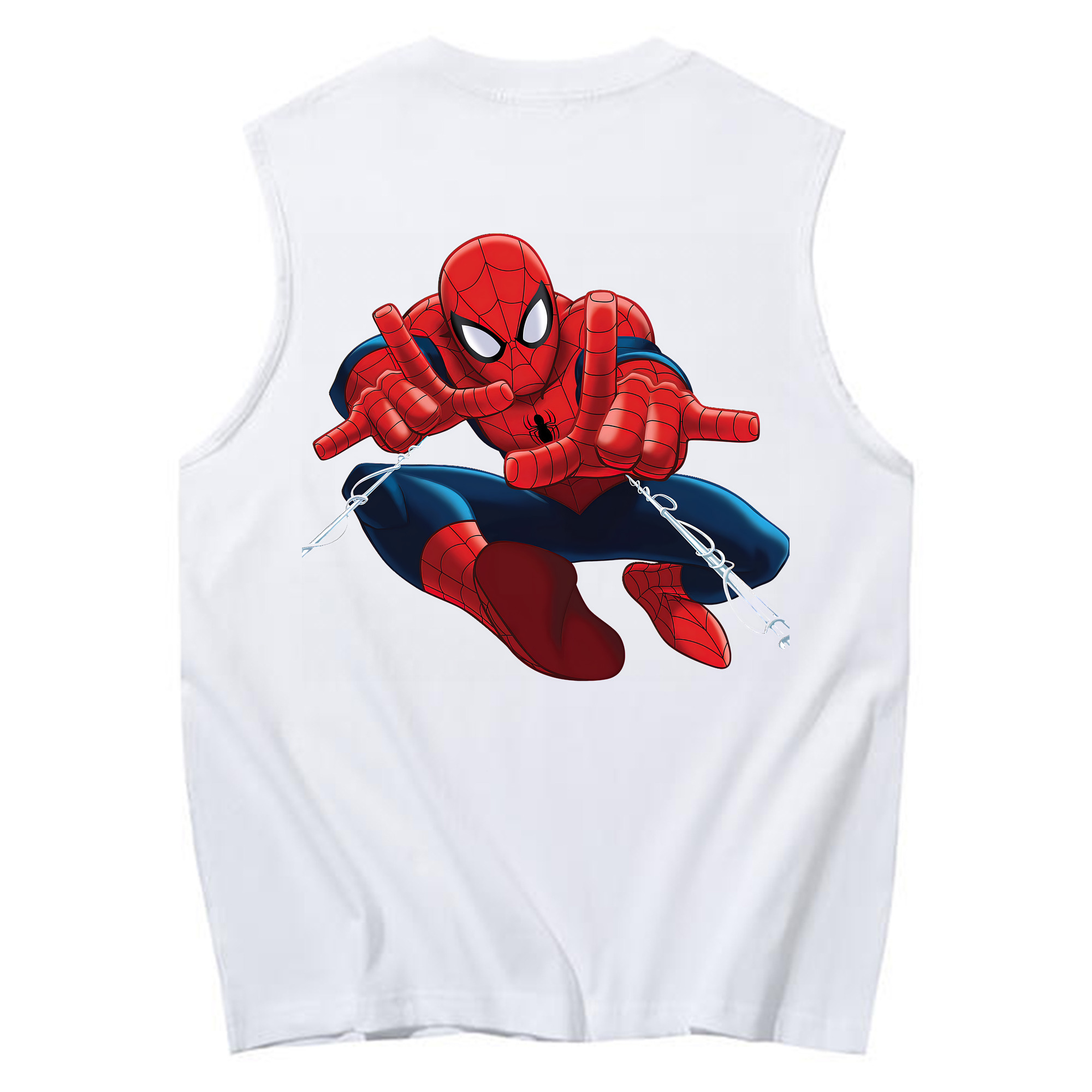 （画像用） Spider Man スパイダーマン コットン100％タンクトップ（背面プリント）