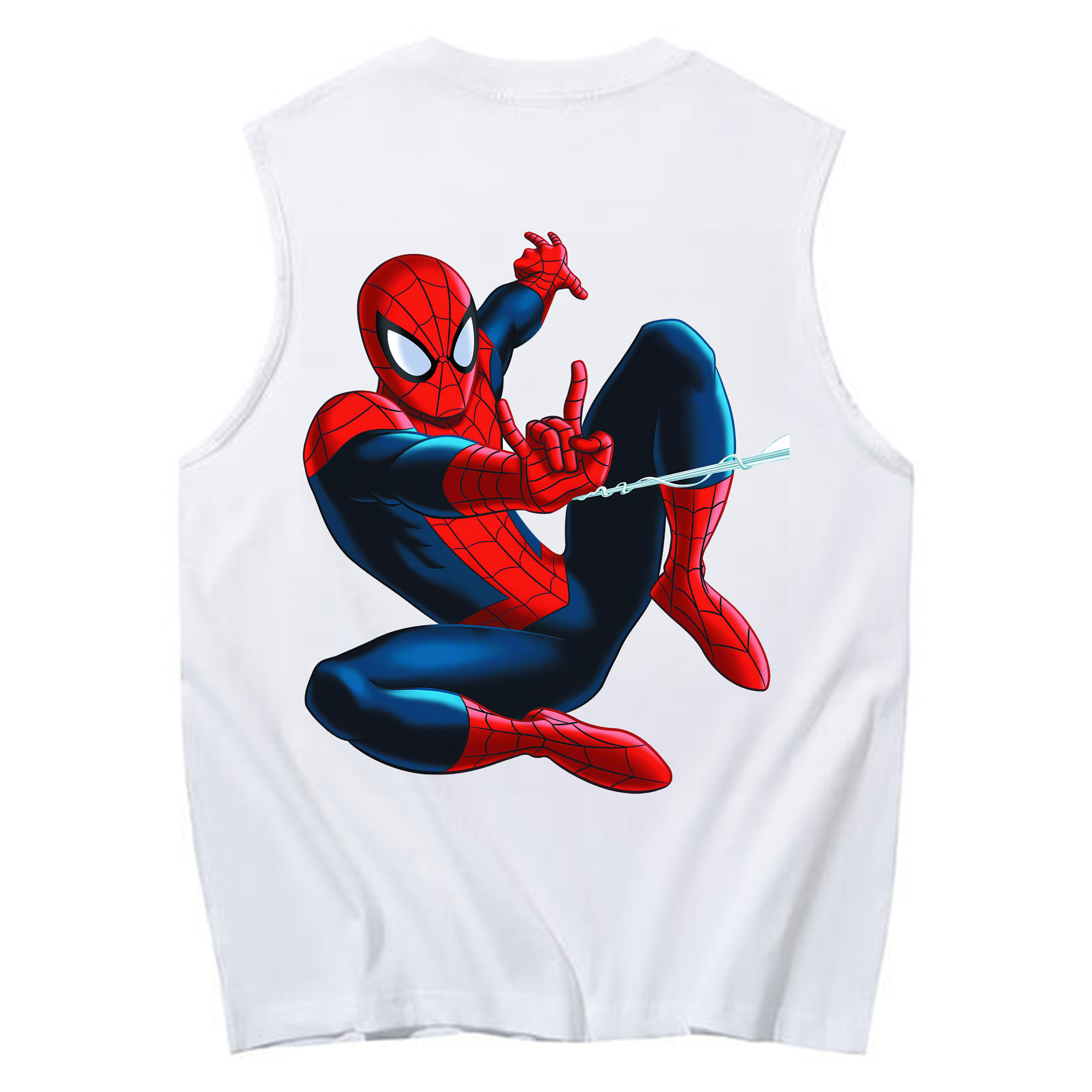 （画像用） Spider Man スパイダーマン コットン100％タンクトップ（背面プリント）