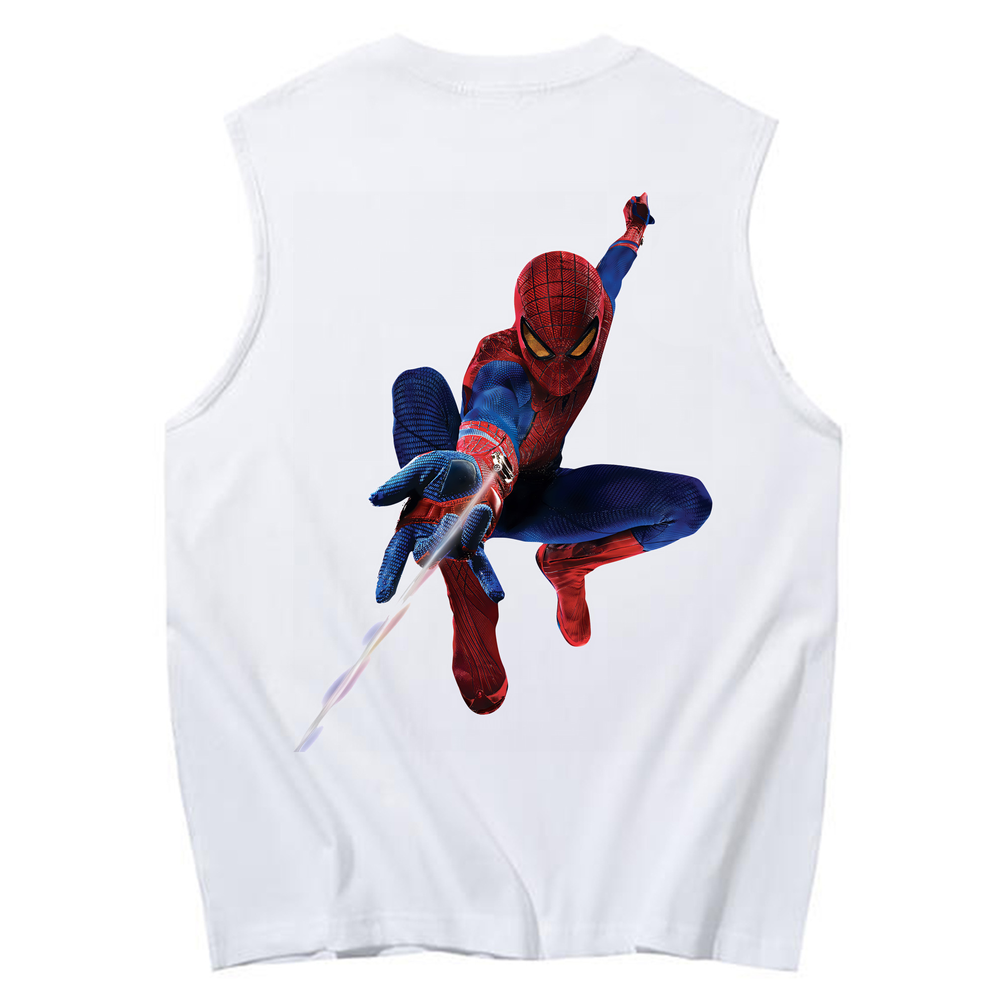 （画像用） Spider Man スパイダーマン コットン100％タンクトップ（背面プリント）
