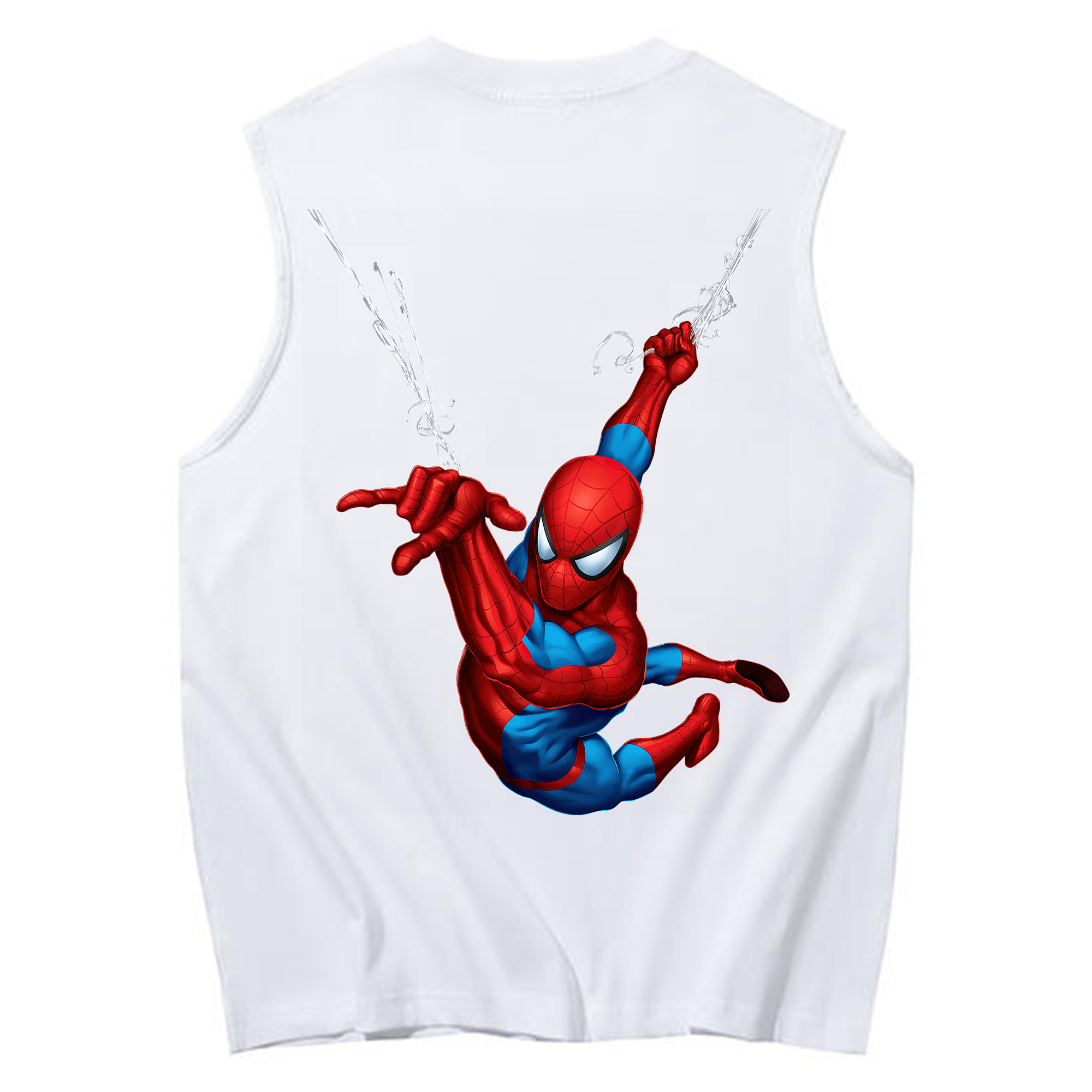 （画像用） Spider Man スパイダーマン コットン100％タンクトップ（背面プリント）