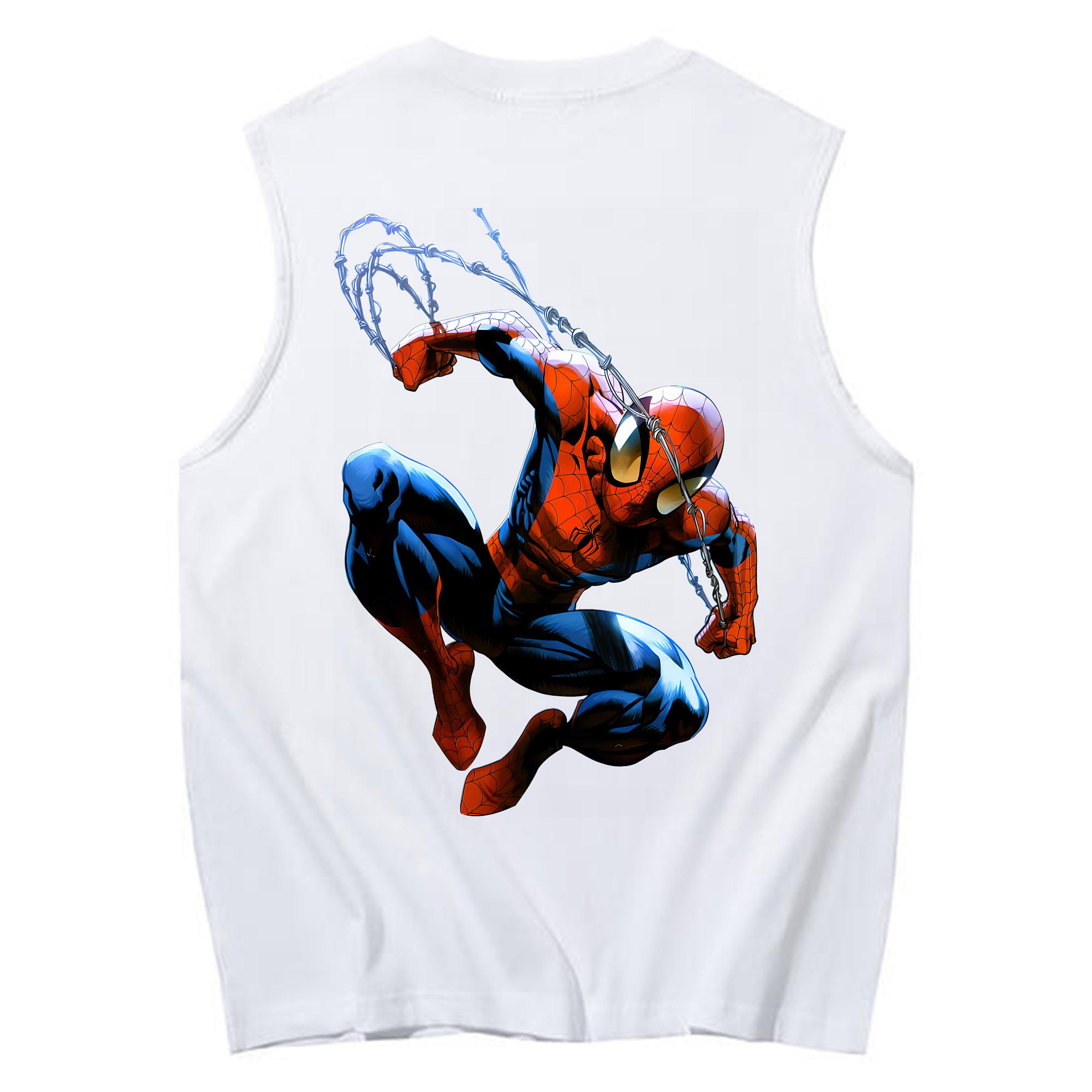 （画像用） Spider Man スパイダーマン コットン100％タンクトップ（背面プリント）