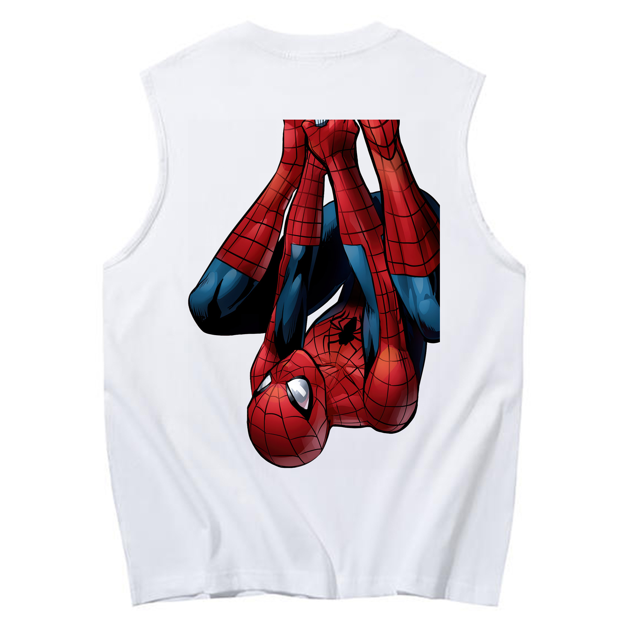 （画像用） Spider Man スパイダーマン コットン100％タンクトップ（背面プリント）