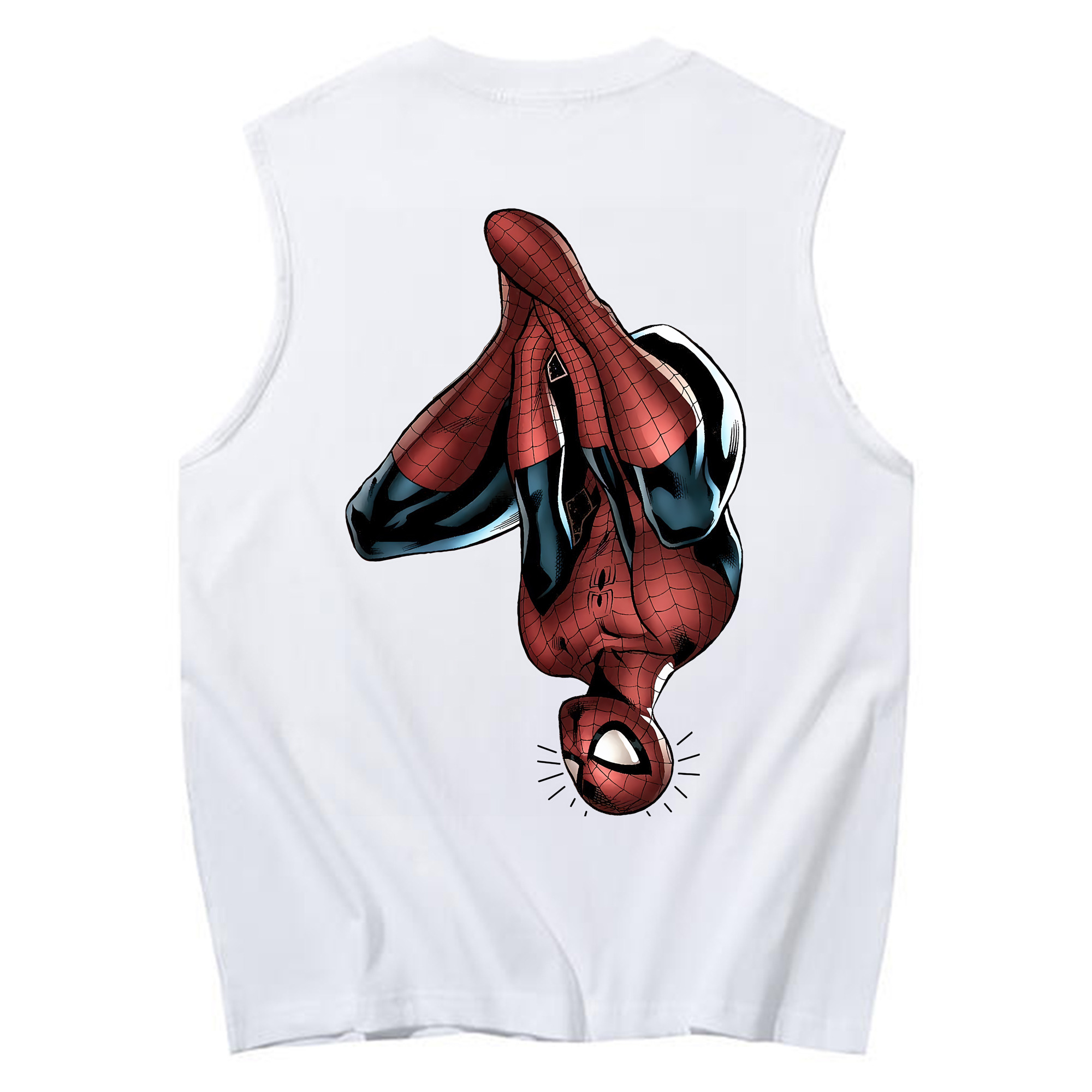 （画像用） Spider Man スパイダーマン コットン100％タンクトップ（背面プリント）