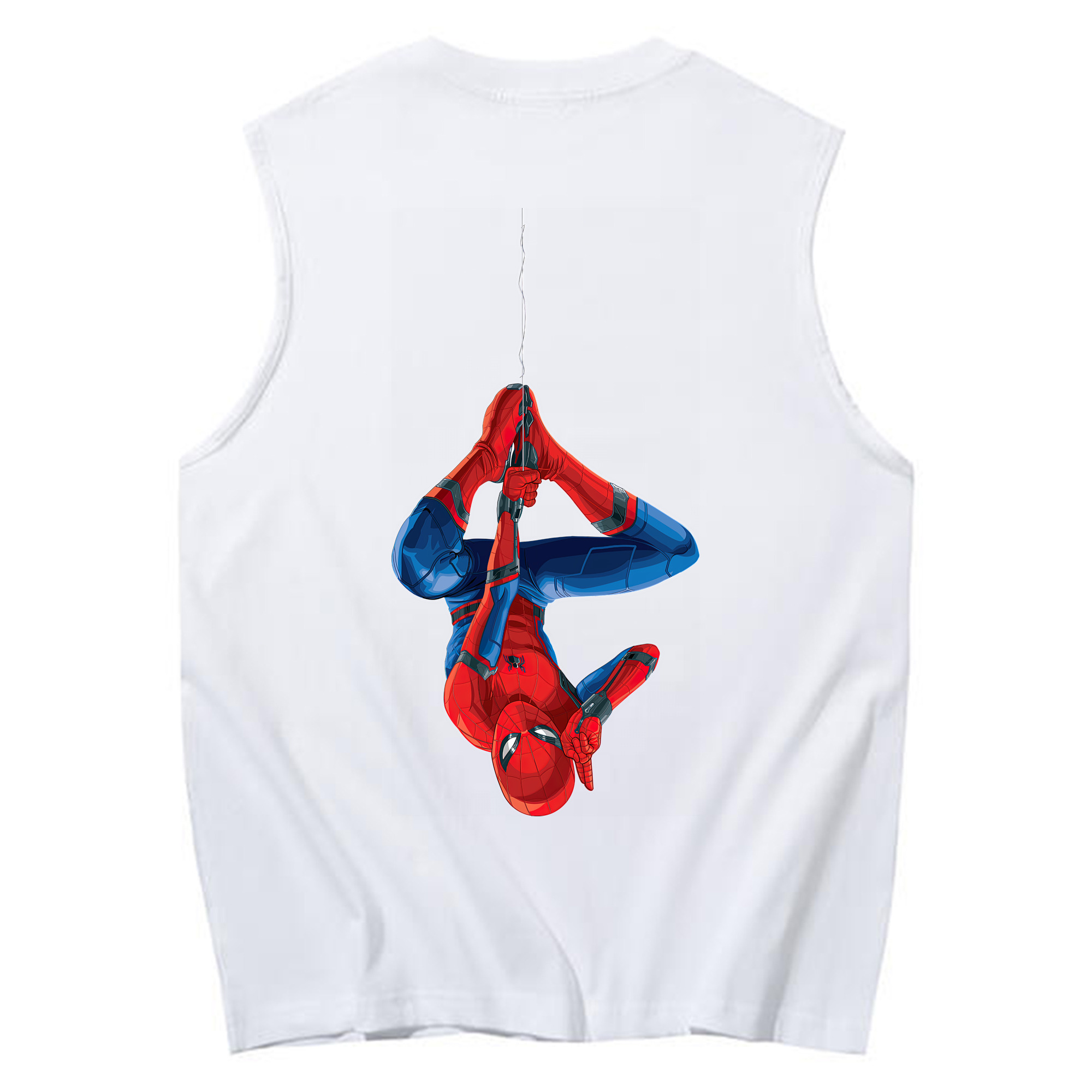 （画像用） Spider Man スパイダーマン コットン100％タンクトップ（背面プリント）