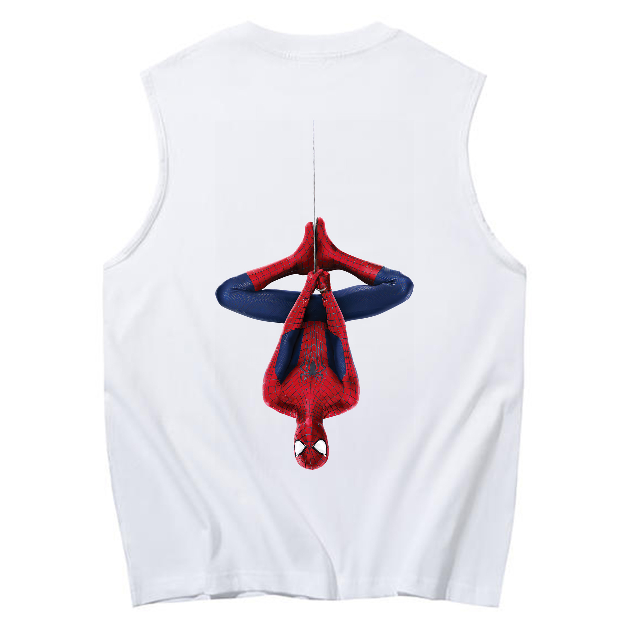 （画像用） Spider Man スパイダーマン コットン100％タンクトップ（背面プリント）