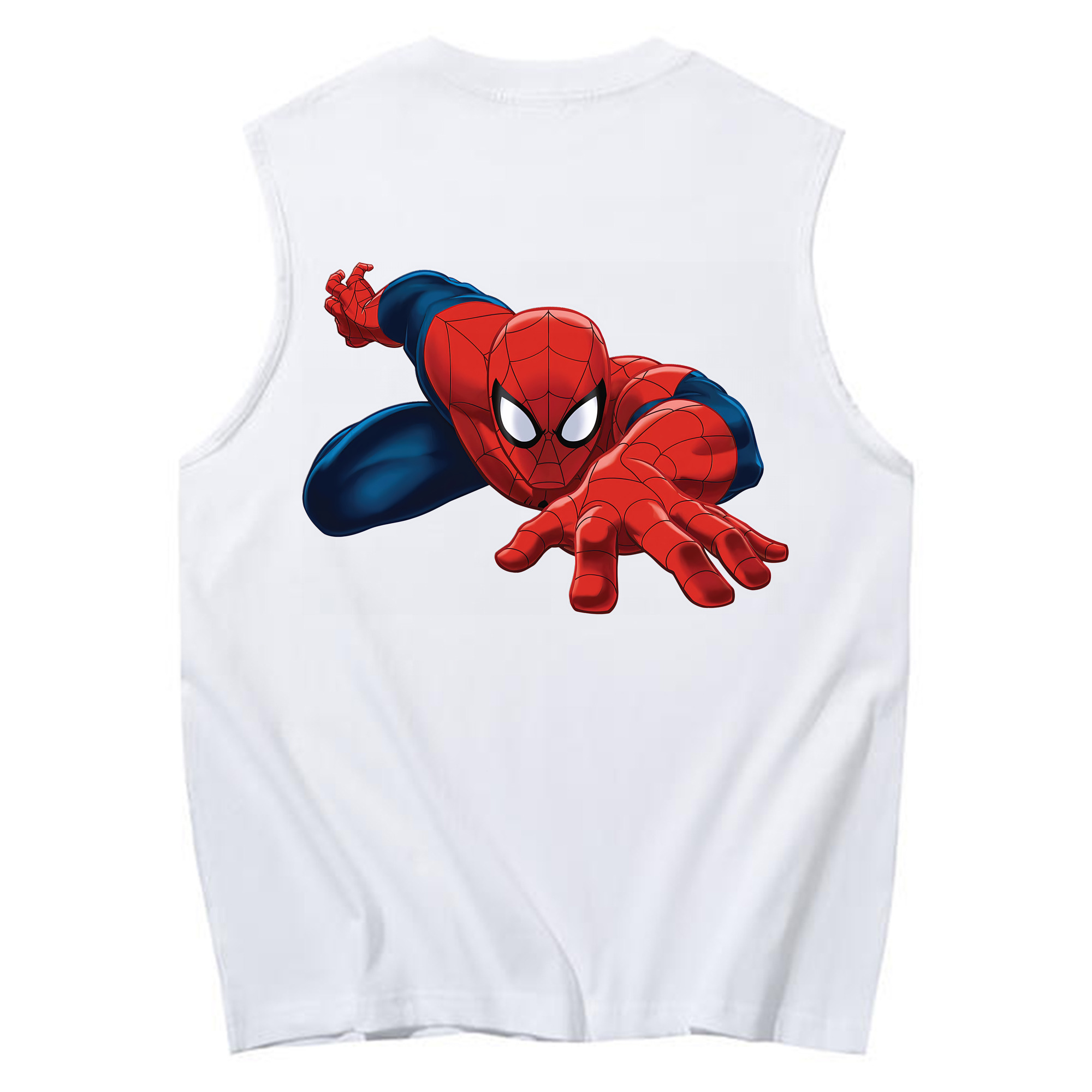 （画像用） Spider Man スパイダーマン コットン100％タンクトップ（背面プリント）