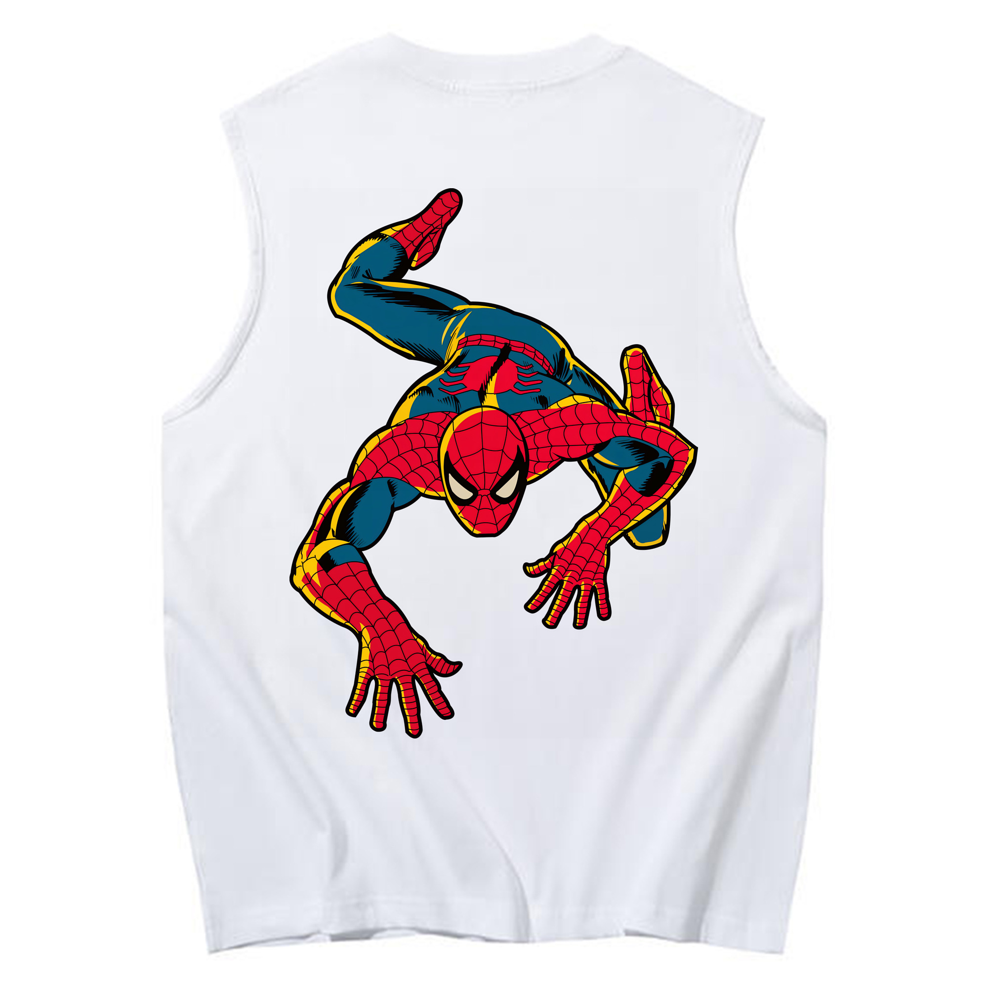 （画像用） Spider Man スパイダーマン コットン100％タンクトップ（背面プリント）